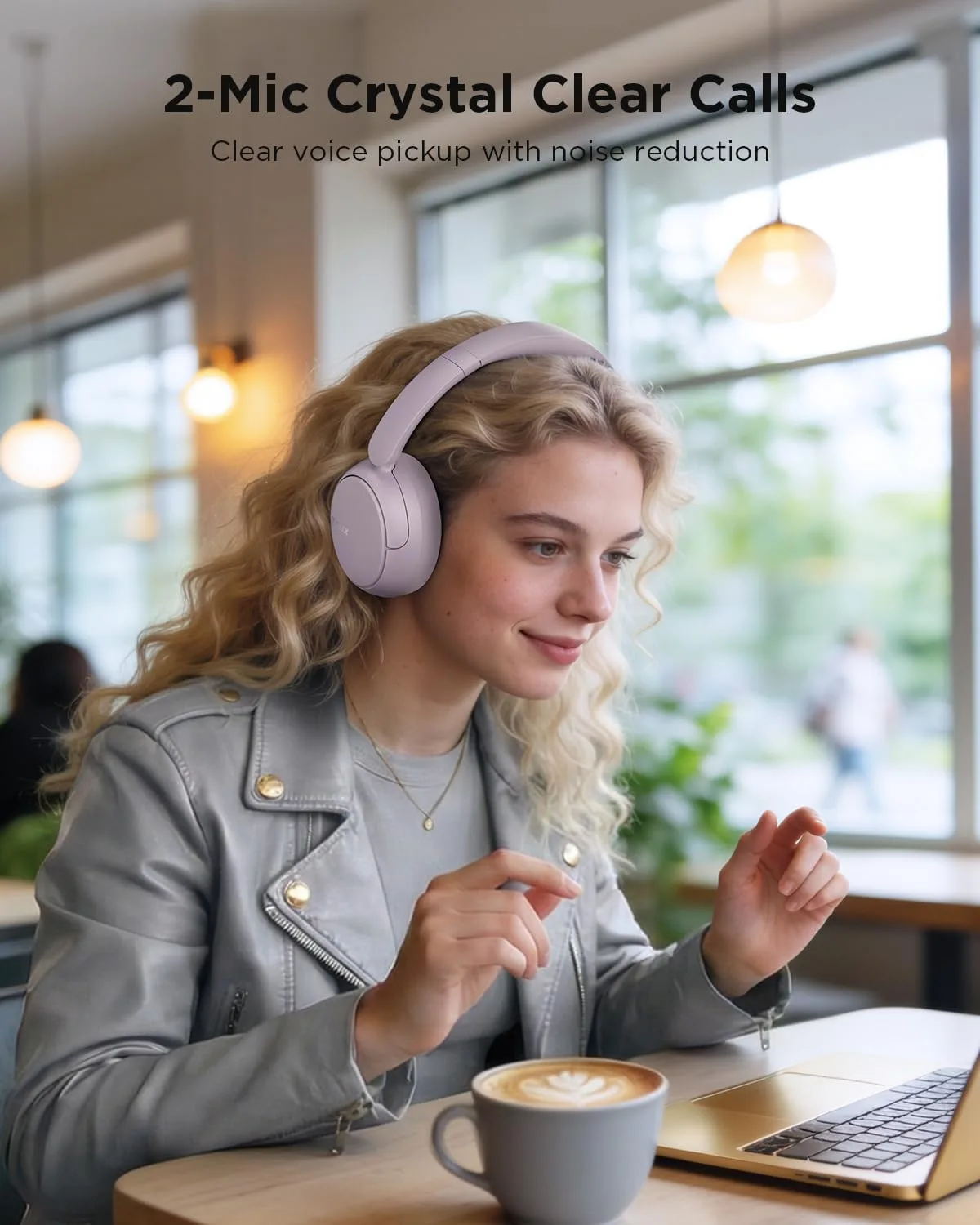 H30 Hi-Res Bluetooth Headphones Wireless Over Ear, Purple