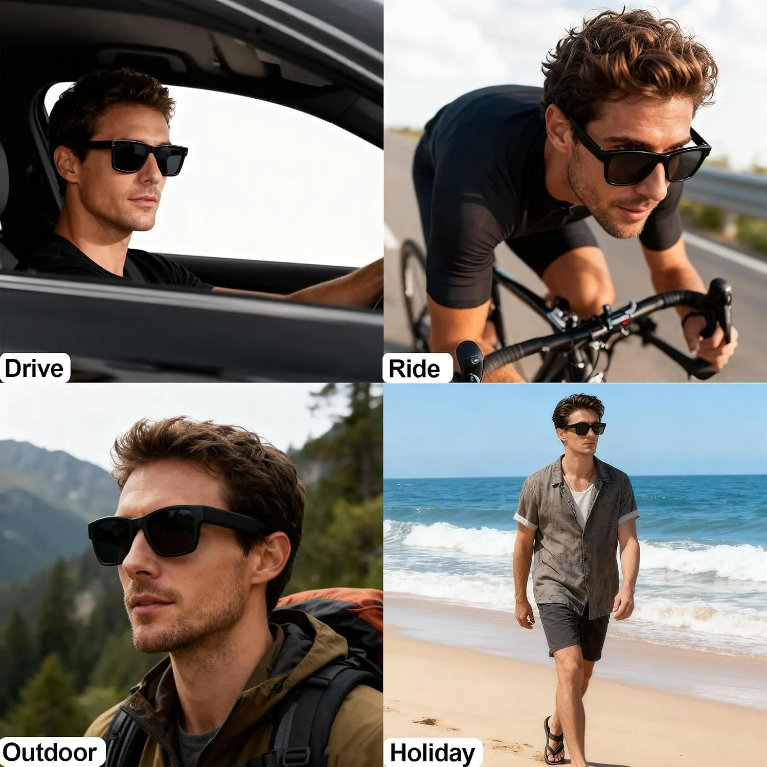 AI Smart Glasses with Photochromic Lenses, Translation & Voice Assistant
