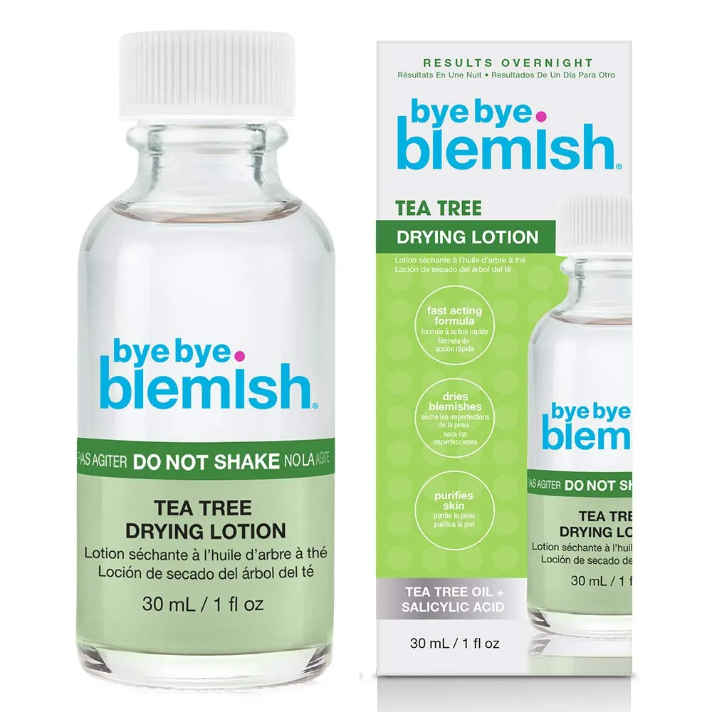 Loción Secante Bye Bye Blemish Tea Tree con Ácido Salicílico para Tratamiento de Espinillas