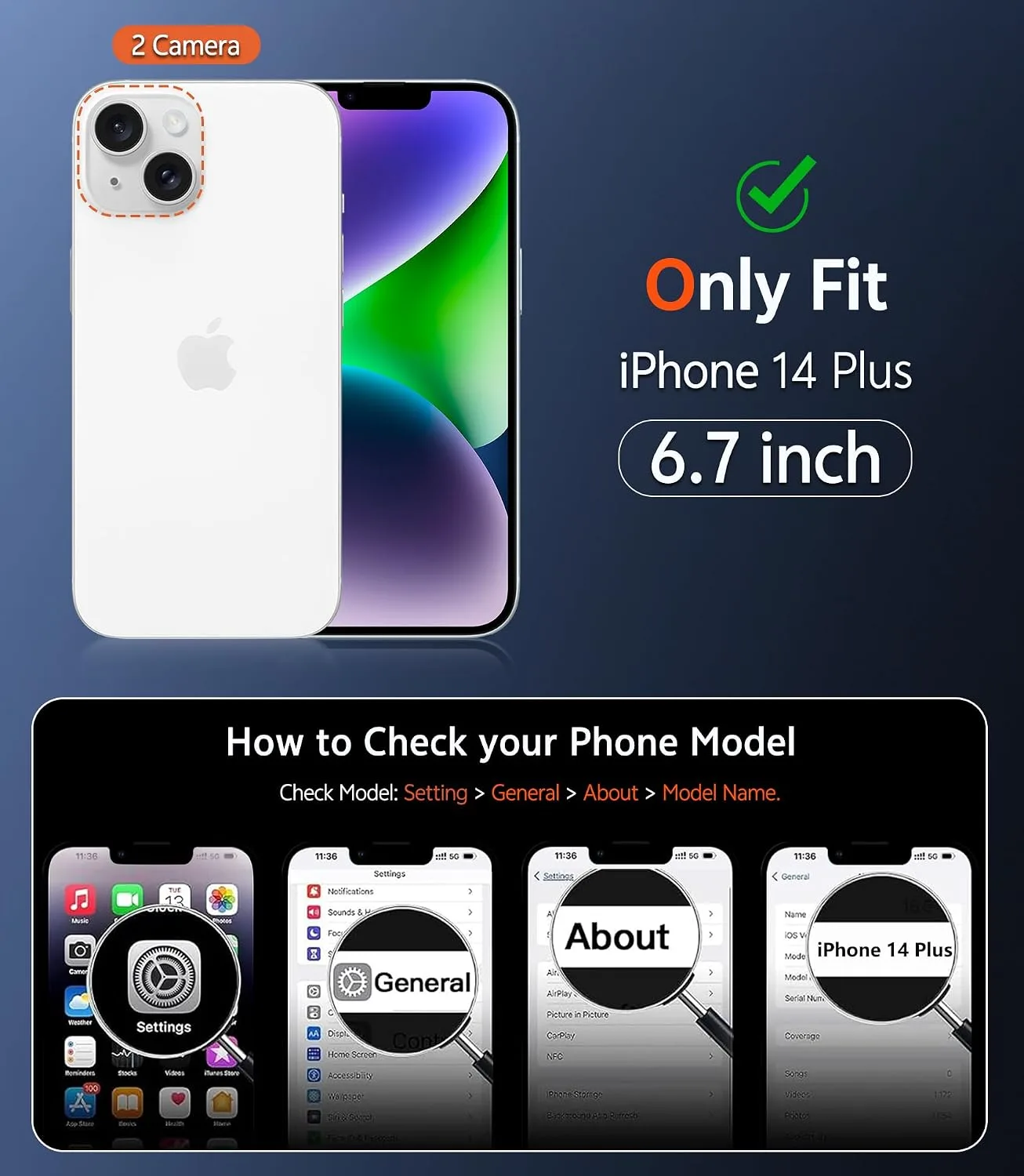 FNTCASE for iPhone 14 Plus Case Compatible with Magsafe Matte Phonecase