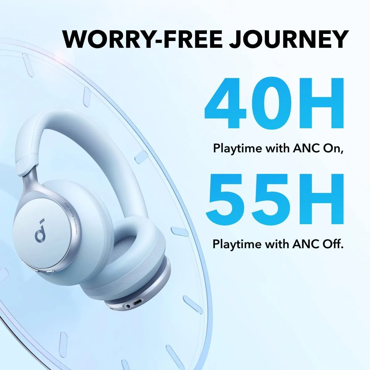 Soundcore Anker Space One ANC Over-Ear Headphones, Voice Reduction