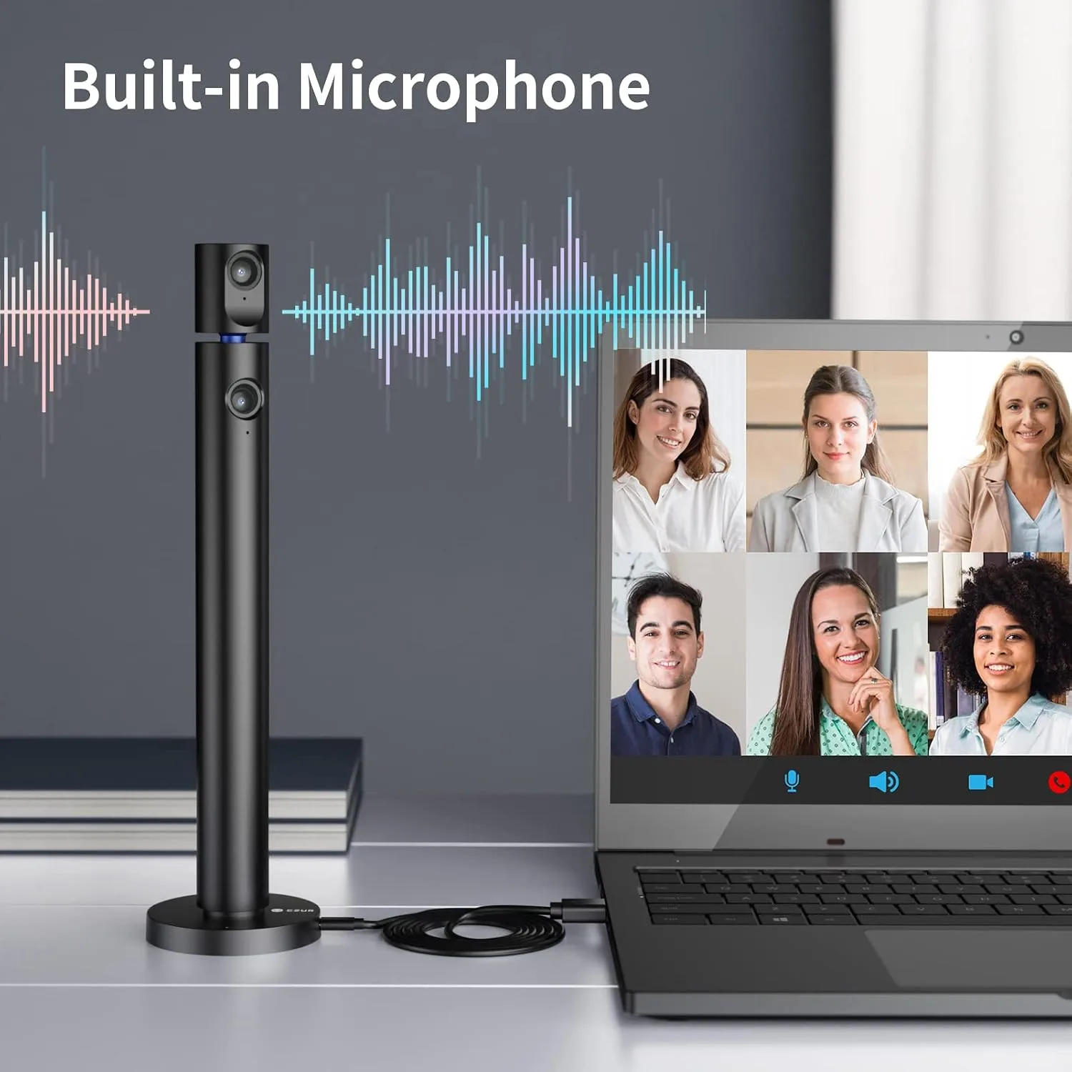 CZUR Halo X Pro Dual Webcam for PC, 1080P Web Camera with Microphone