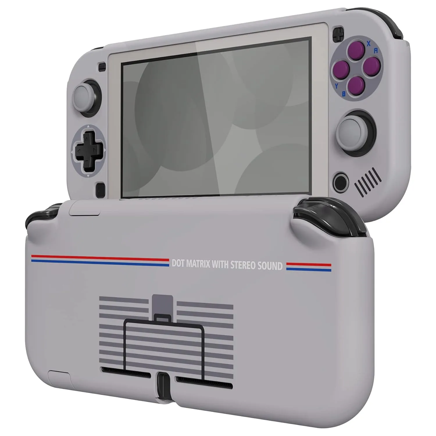 eXtremeRate PlayVital Classic 1989 GB DMG-01 Protective Grip Case for Nintendo Switch Lite, Hard Cover for Nintendo Switch Lite - Screen Protector & Thumb Grips & Buttons Caps Stickers Included