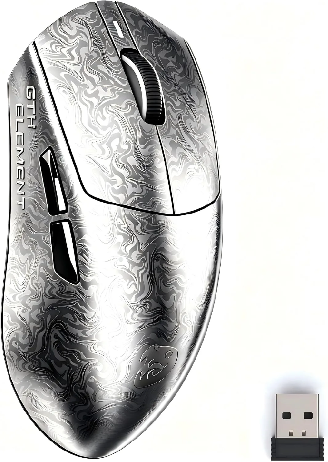 ZORNHER X Mloong MX301 Lite Lightweight Gaming Mouse,Up to 26000 DPI, Wireless,Salt-Paint Texture Finish,PAW 3315,60g,500mAh Battery,Small Mouse with Anti-Slip Grip,Wired/BT/2.4GHz for PC,Blue