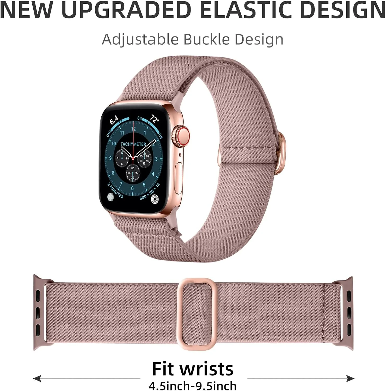 DaQin 3 Pack Stretchy Solo Loop Compatible with Apple Watch Bands Men Women