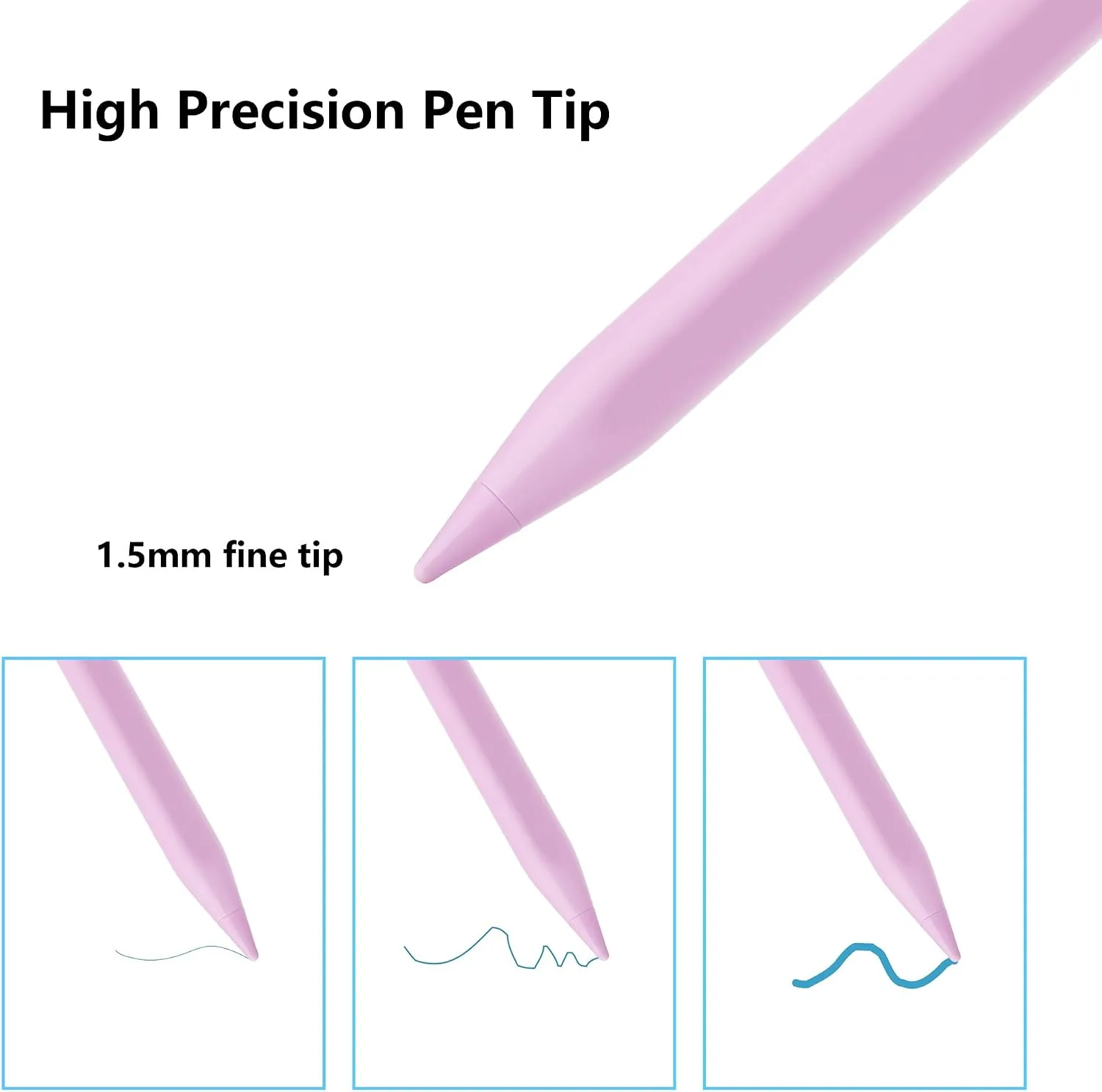Stylus Pen for iPad A16 11th 10th 9th 8th 7th 6th Generation, iPad Pro 12.9 11 13 inch M4, iPad Air M3 M2 5th 4th 3rd Gen, iPad Mini A17 Pro 7 6 5, for Apple Pencil Pro 1st 2nd Gen Alternative, Purple