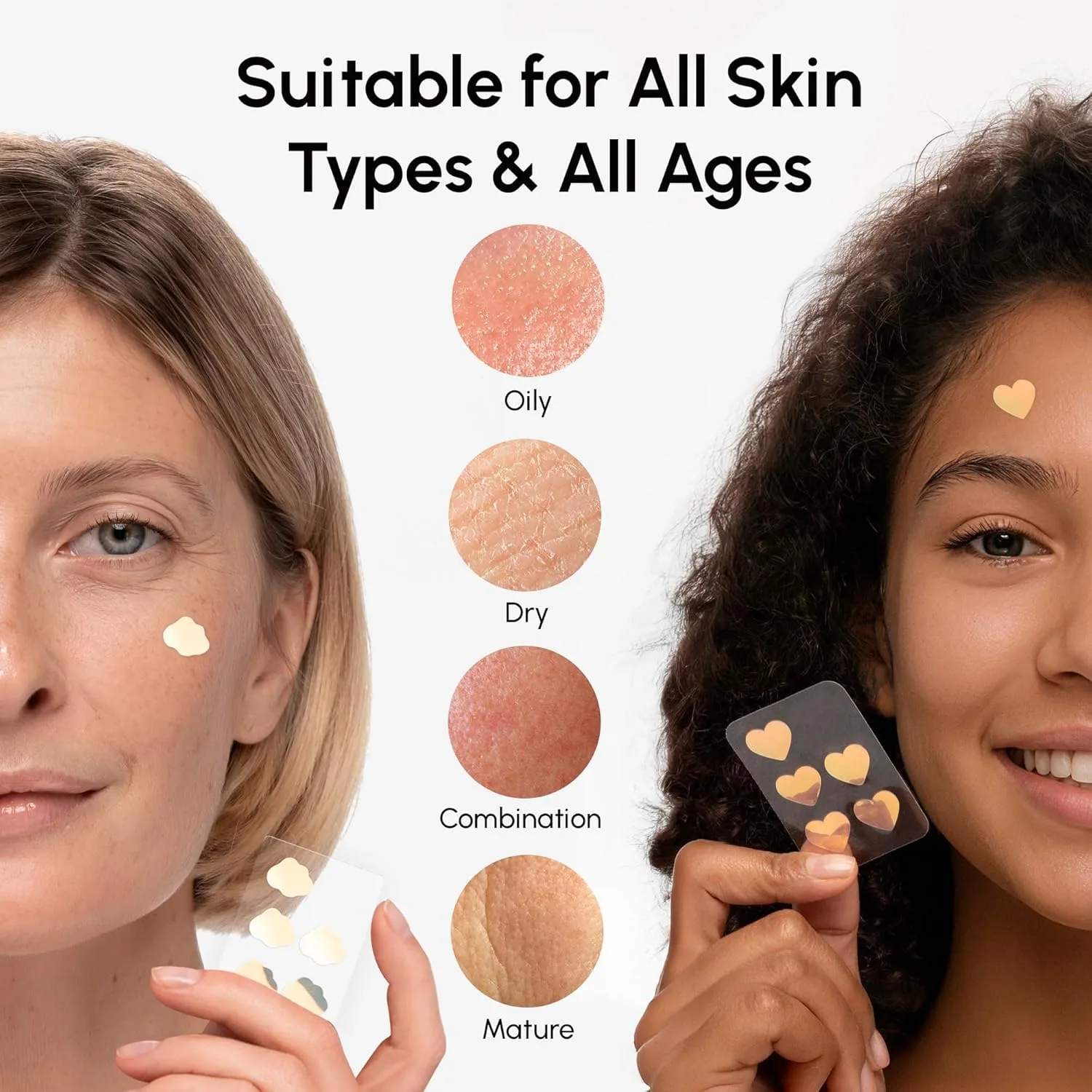 MAREE Pimple Patches for Face - Holographic Acne Patches for Teens - 72 Ct