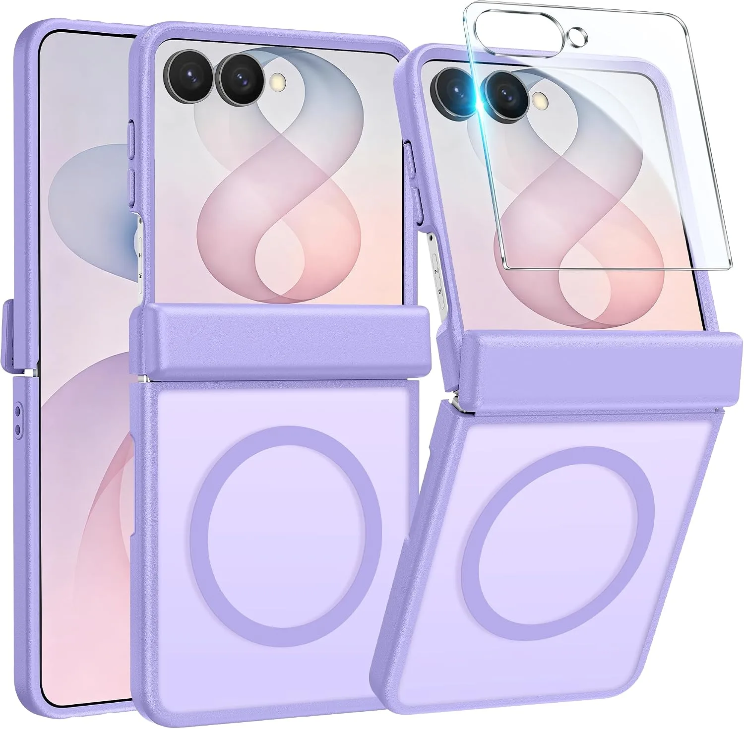 FNTCASE for Samsung Galaxy Z Flip 8 Case, Fit for Magsafe, Hinge Protection