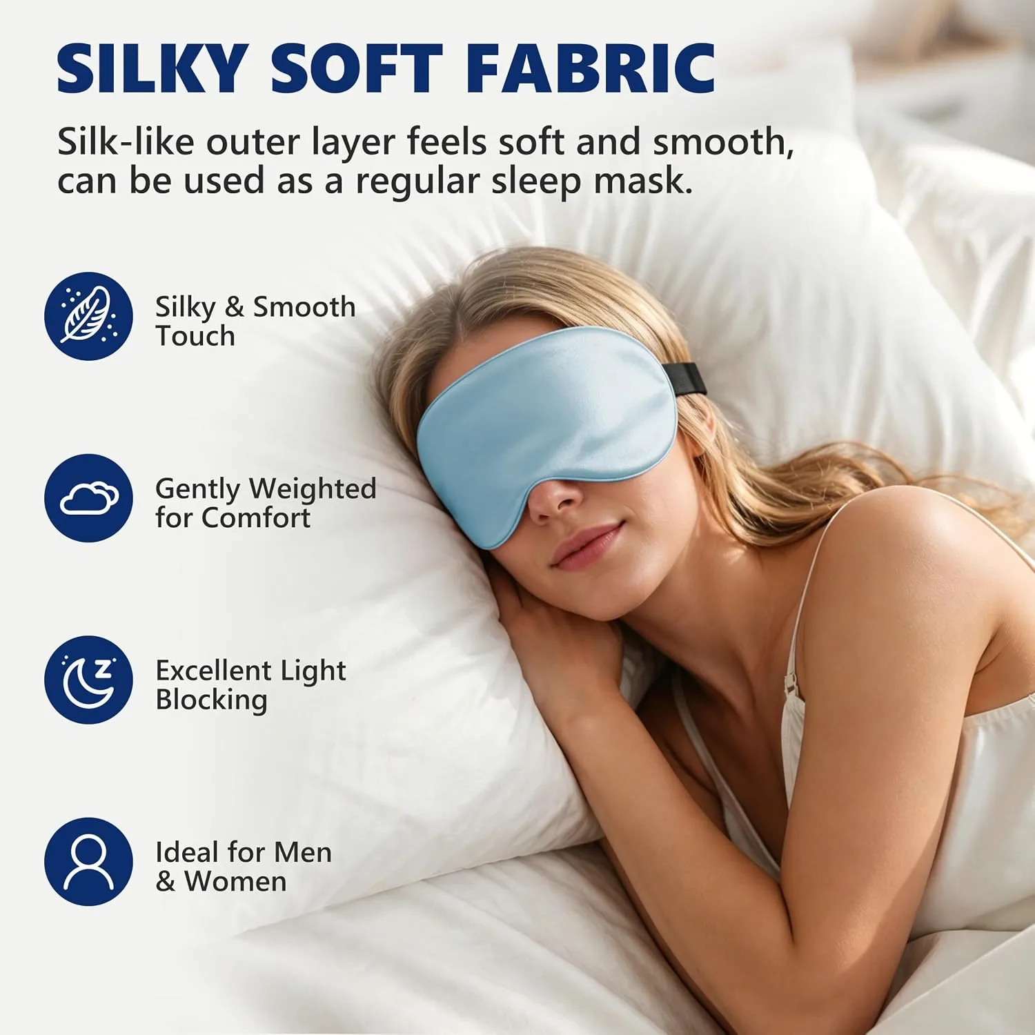 2 Pack Cooling Eye Mask for Puffy Eyes, Migraine Relief, Black & Blue