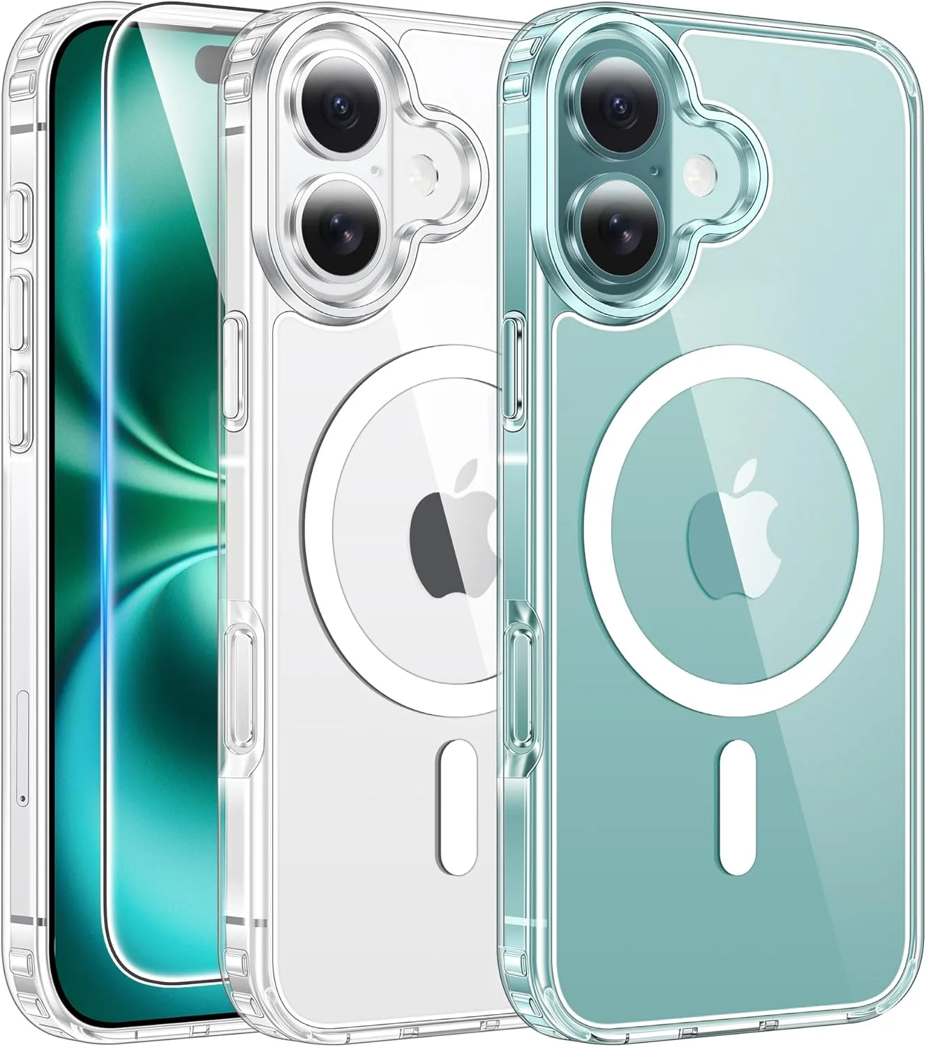 Carcasa Fntcase para iPhone 16 compatible con Magsafe transparente
