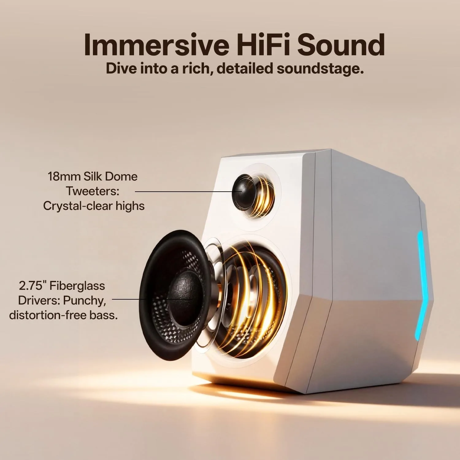 Sanyun SW209 36W 2.0 Gaming Speakers, Tactical Audio Map with 3 DSP Modes