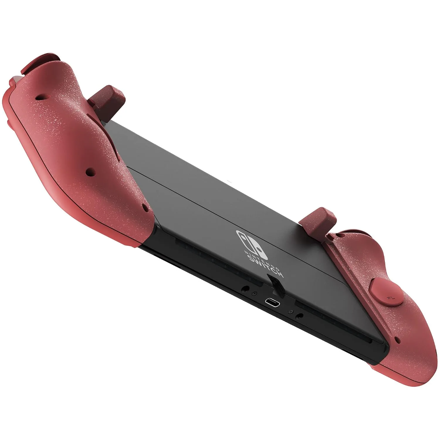 HORI Nintendo Switch Split Pad Compact (Apricot Red) - Ergonomic Controller for Handheld Mode - Officially Licensed by Nintendo