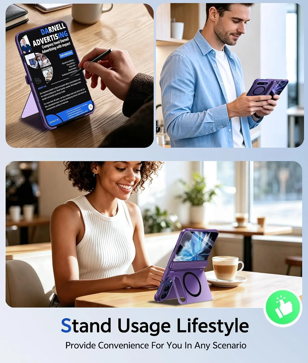 for iPhone Duo Case with Built-in Tempered Glass Screen Protector