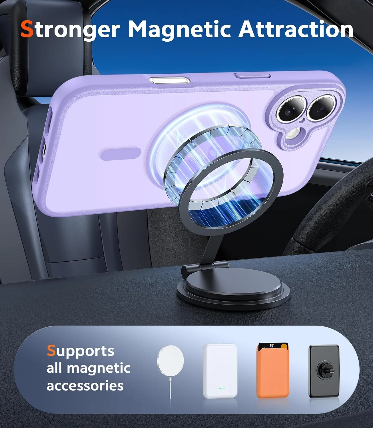 FNTCASE for iPhone 16 Plus Case Compatible with Magsafe Matte Phonecase