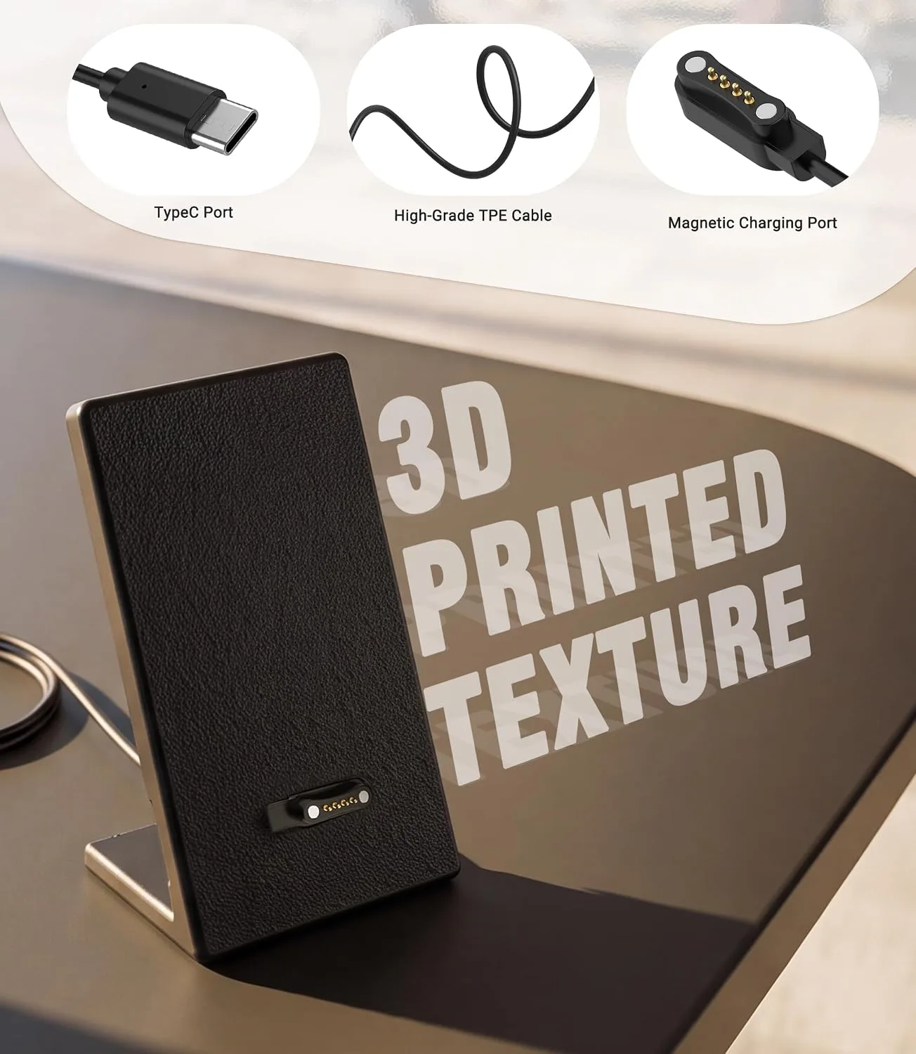 3D Printed Charging Stand Compatible with Plaud Note/Plaud Note Pro