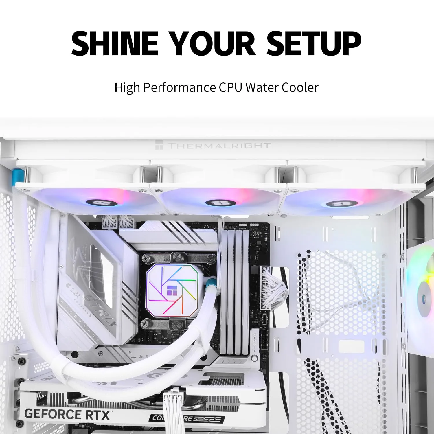 Thermalright Aqua Elite 360 White V3 CPU Liquid Cooler, AIO Pump Head Speed Up to 2800RPM, TL-C12W-S V2×3 PWM Fans, for AMD/AM4/AM5, Intel LGA1150/1151/1200/1700/1851, Computer CPU Aio Cooler