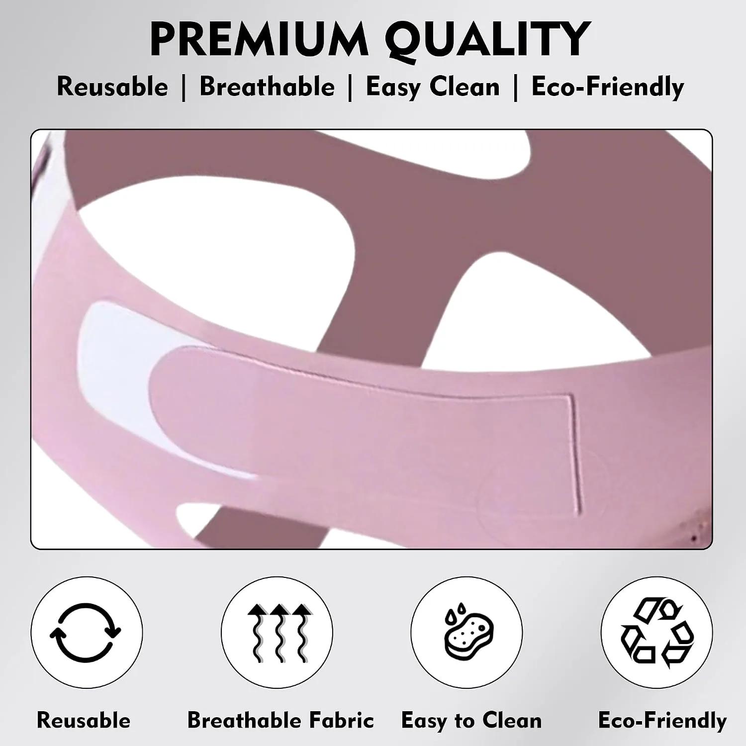 Chin Strap for Sleeping-V Line Jawline Trainer & Double Chin Reducer (pink)