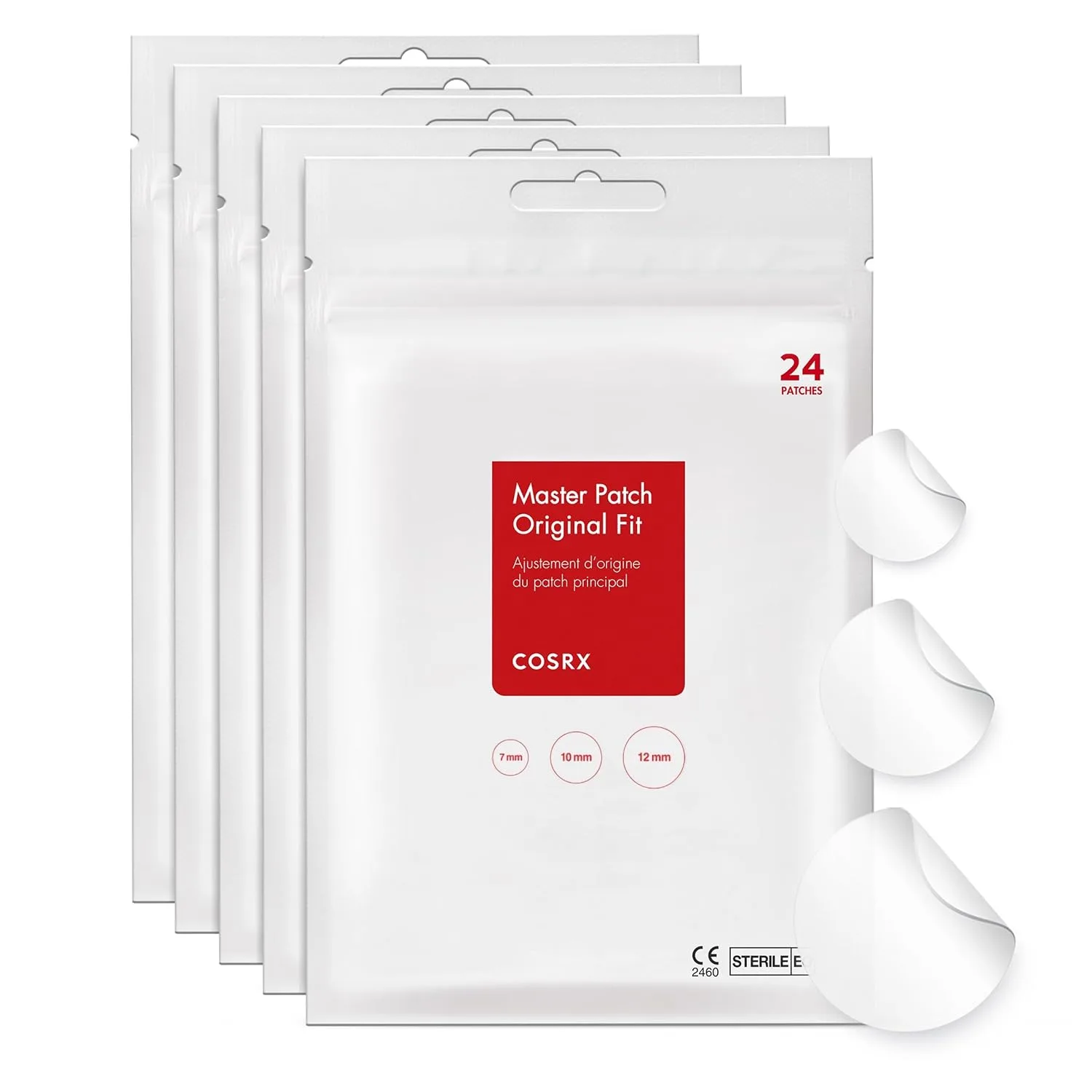 COSRX Acne Pimple Patches Absorbing Hydrocolloid Spot, 3 Size (120 Count)