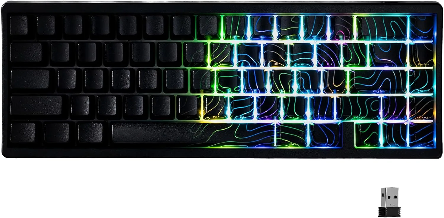 XVX M67 60% Percent Keyboard Wireless, QMK/VIA Phantom Gaming Keyboard