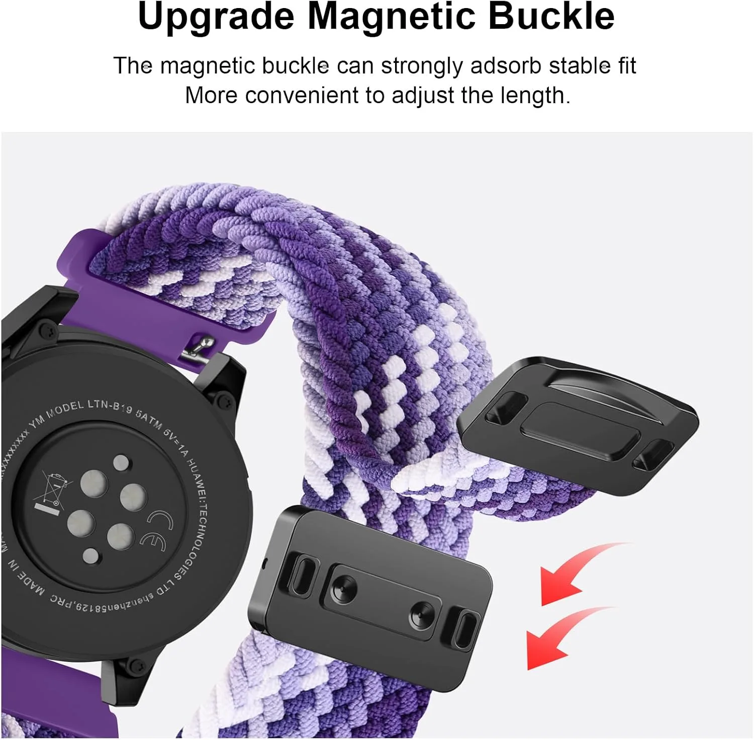 Amzpas Magnetic Braided Strap for COROS PACE 4 / PACE 3 / Pro/APEX 2 Pro/APEX Pro/APEX 46mm, 22mm Soft Nylon Sport WristBand Compatible with ACoros Pace 4/3 Watch Women Men