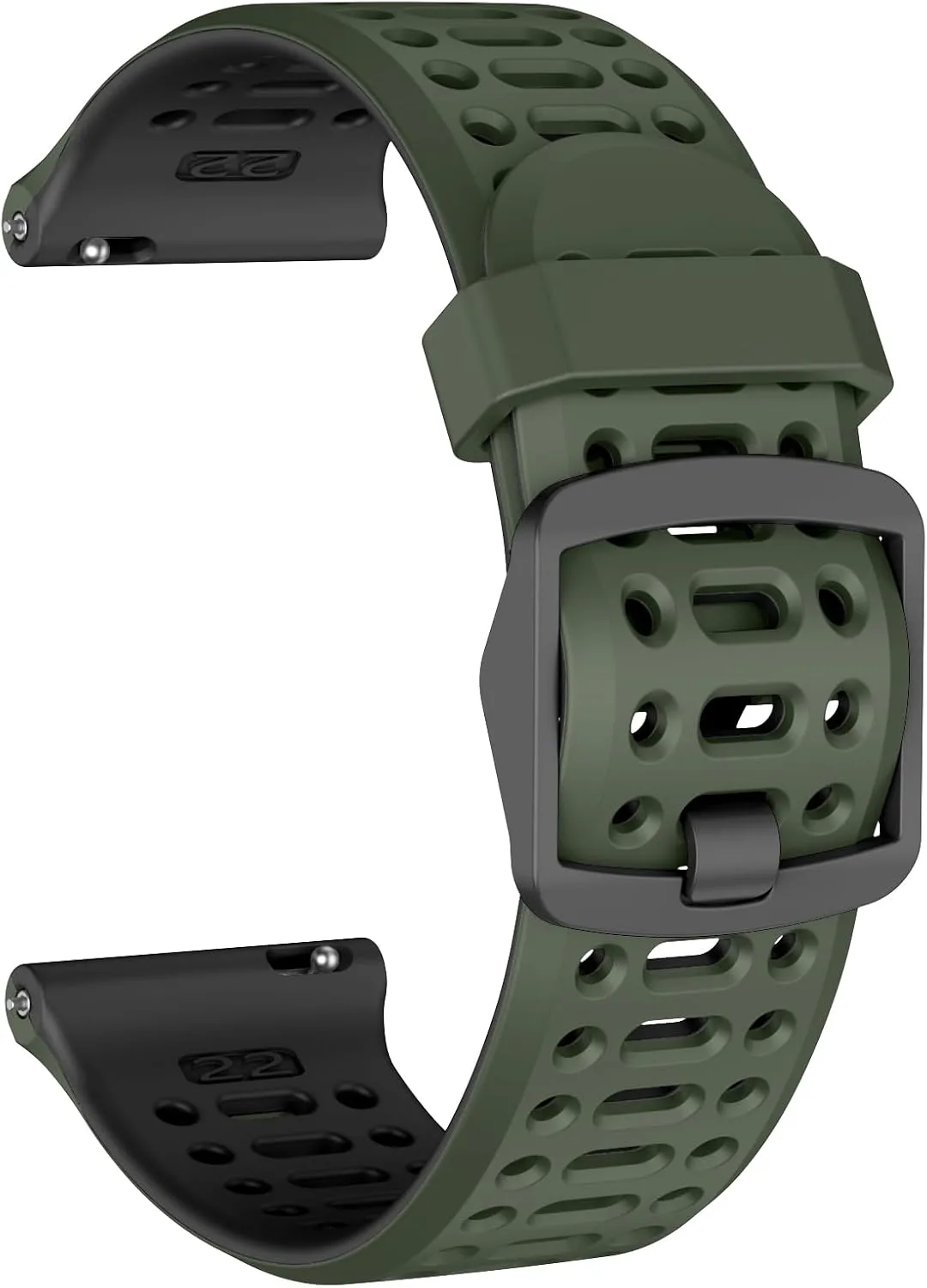 Compatible with Coros Pace 3/Apex 2 Pro/Apex Pro/Apex 46mm Watch Bands, 22mm Quick Release Watch Band Sport Silicone Watch Strap Breathable Wristband for Women Men