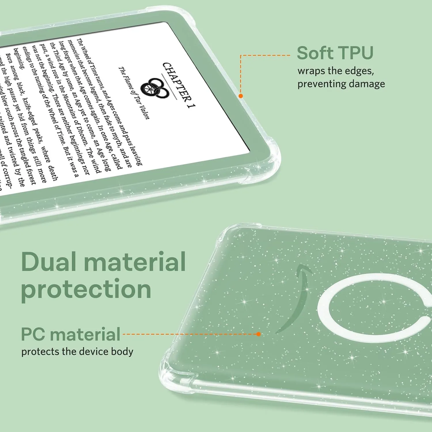 iDLEHANDS Clear Case for 6" Kindle 2024 and 2022 (11 Generation)