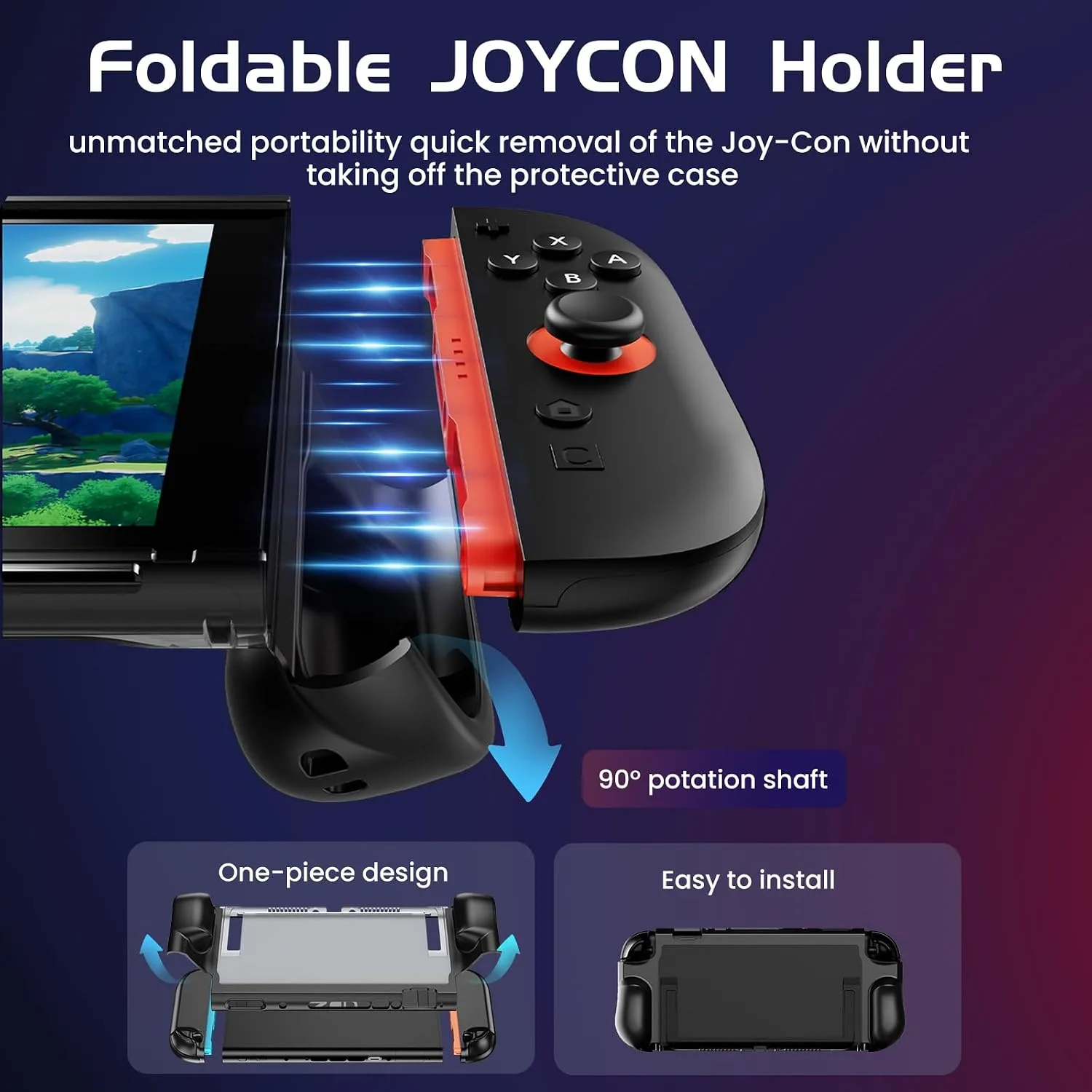 Dockable Protective Case for Nintendo Switch 2, TPU Ergonomic Grip Cover