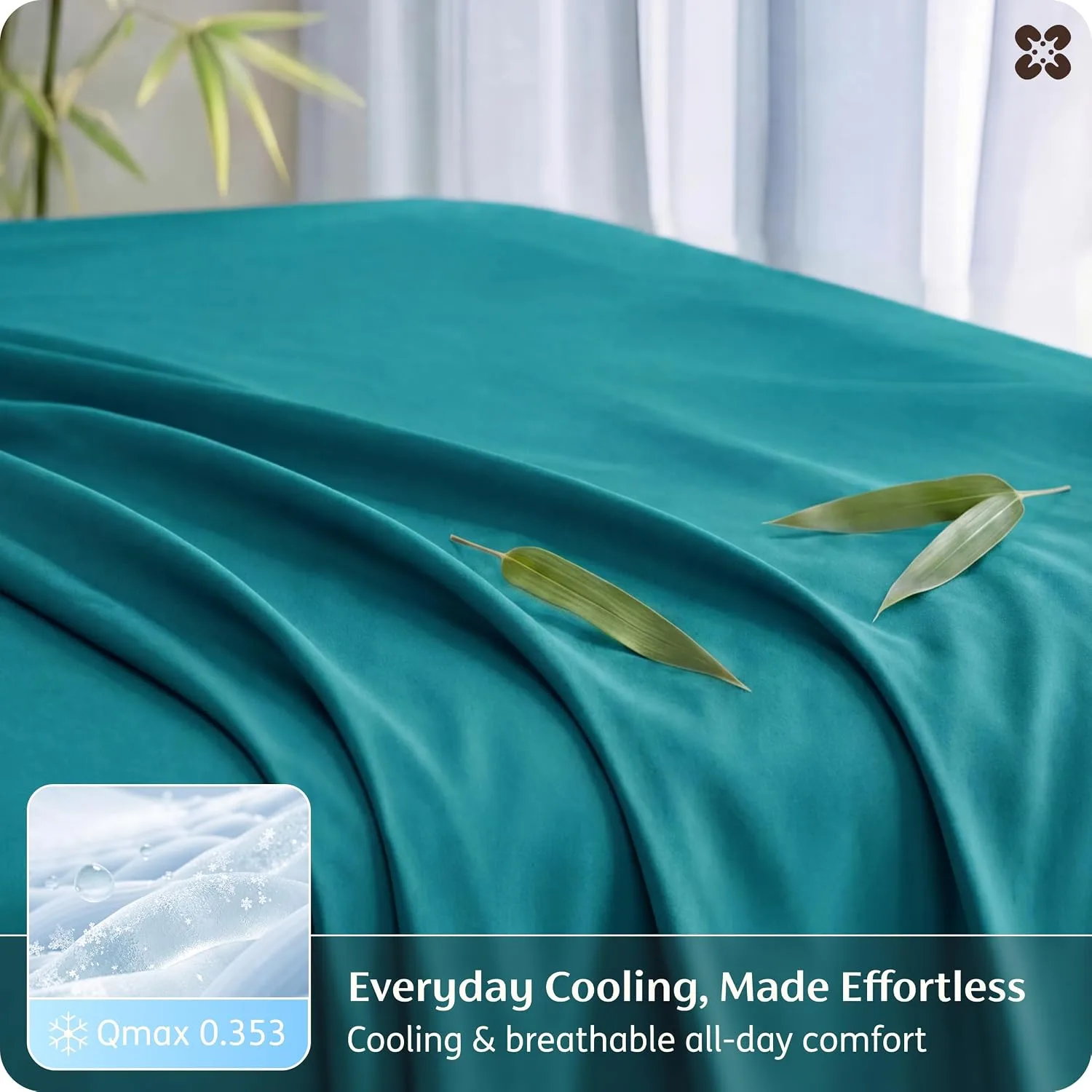 Bedsure PureWoven 100% Rayon Derived from Bamboo, King Size Sheets Set