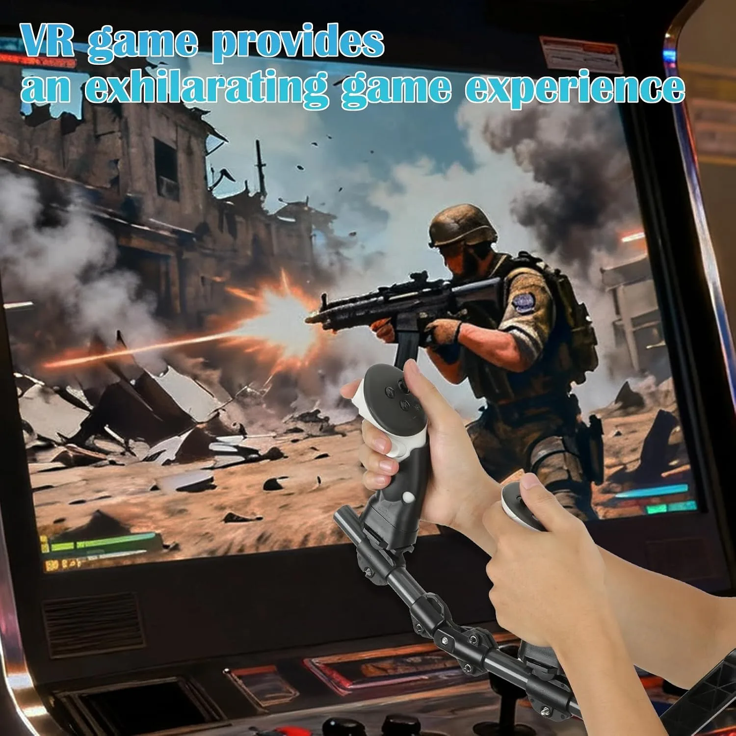 Magnetic VR Gun Stock for Quest 3/3s, Quick-Release & Adjustable