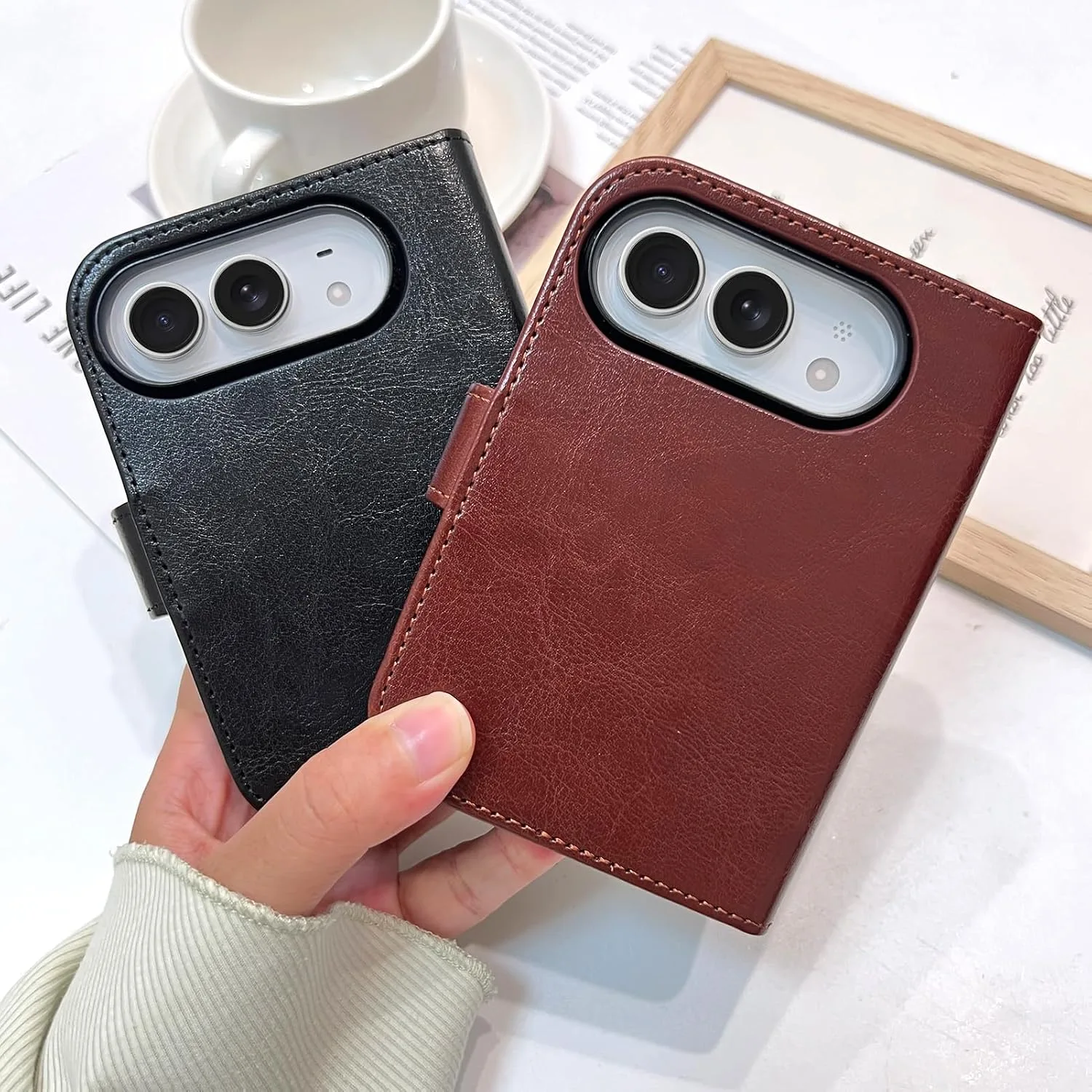 Wallet Phone Case Crafted for iPhone Duo Black