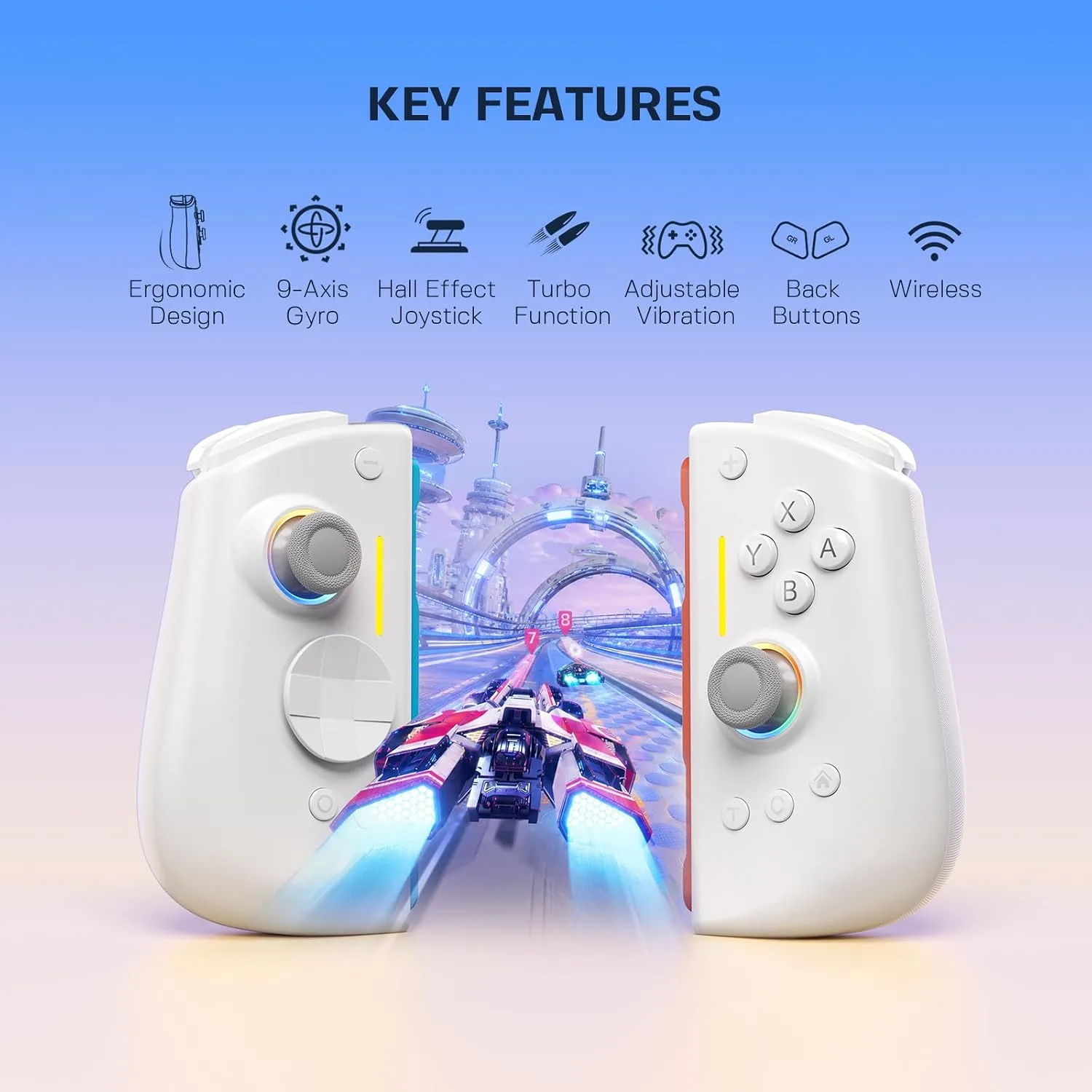 NYXI Hyperion 3 Switch 2 Controller–World's First Third-Party Wireless Controller for Switch 2, 9-Axis Gyro, Hall Effect Joystick, Full Mechanical Buttons, Dual Back Buttons & Adjustable Vibration