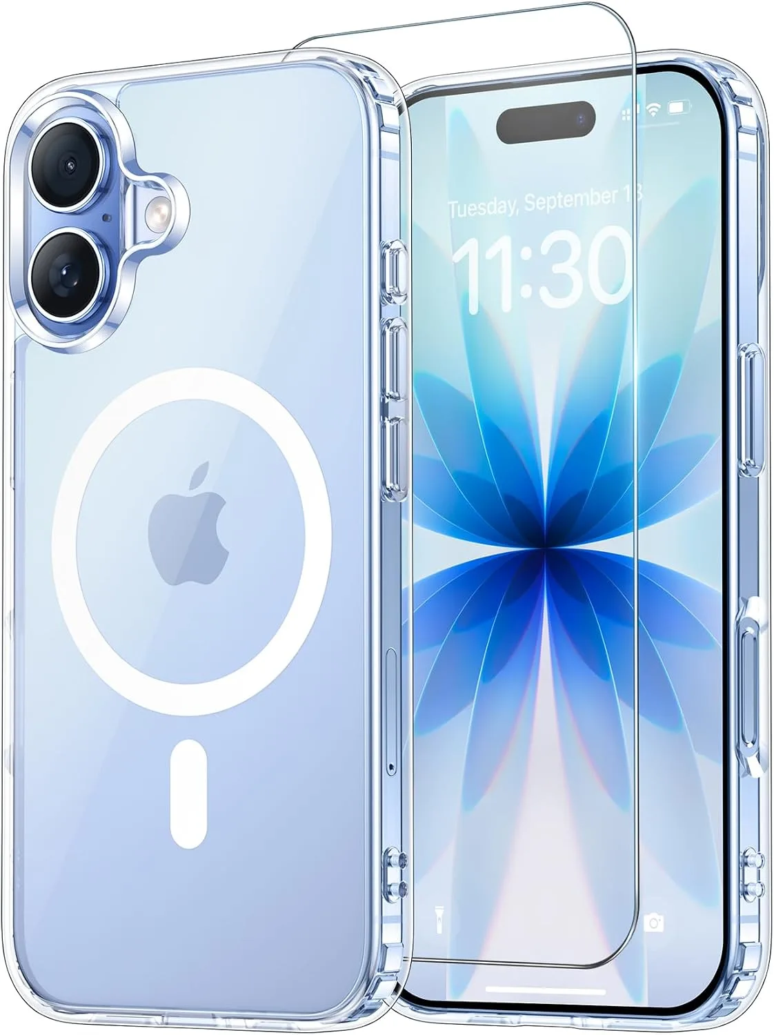 Temdan for iPhone 17 Case with Screen Protector Clear