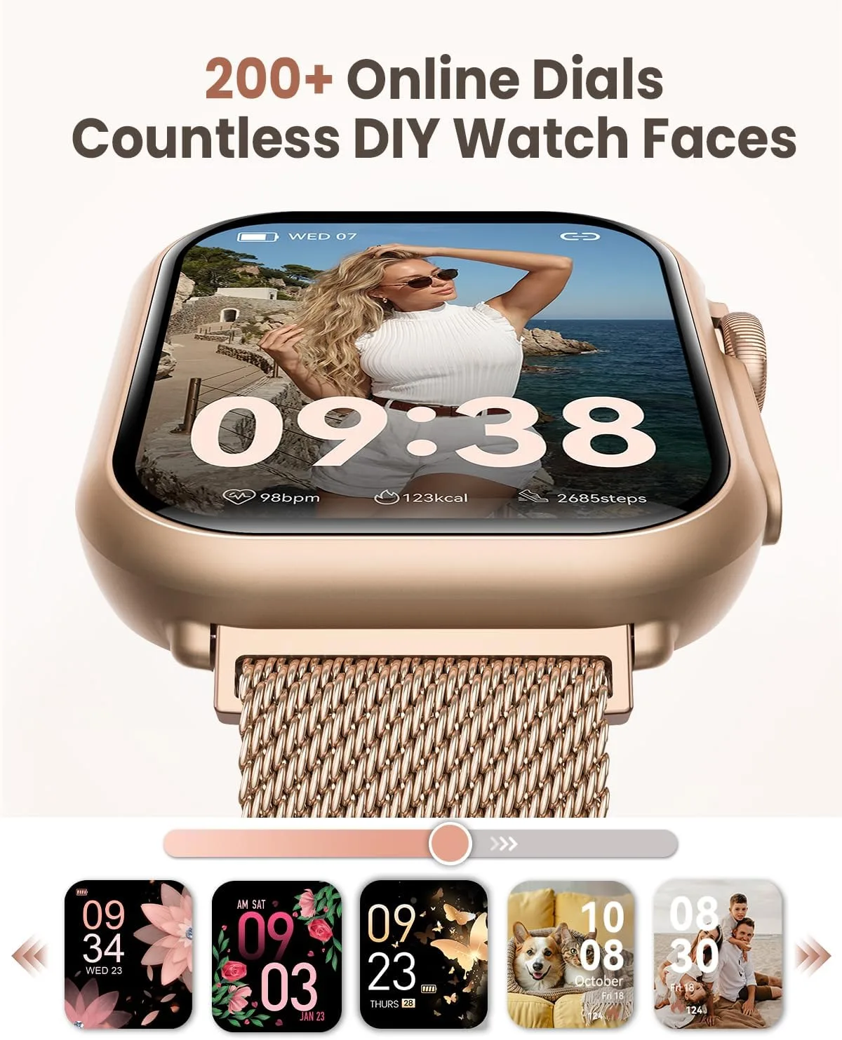 1.83" Smart Watches for Women (Android/iPhone), with 1000mAh Battery, 5ATM
