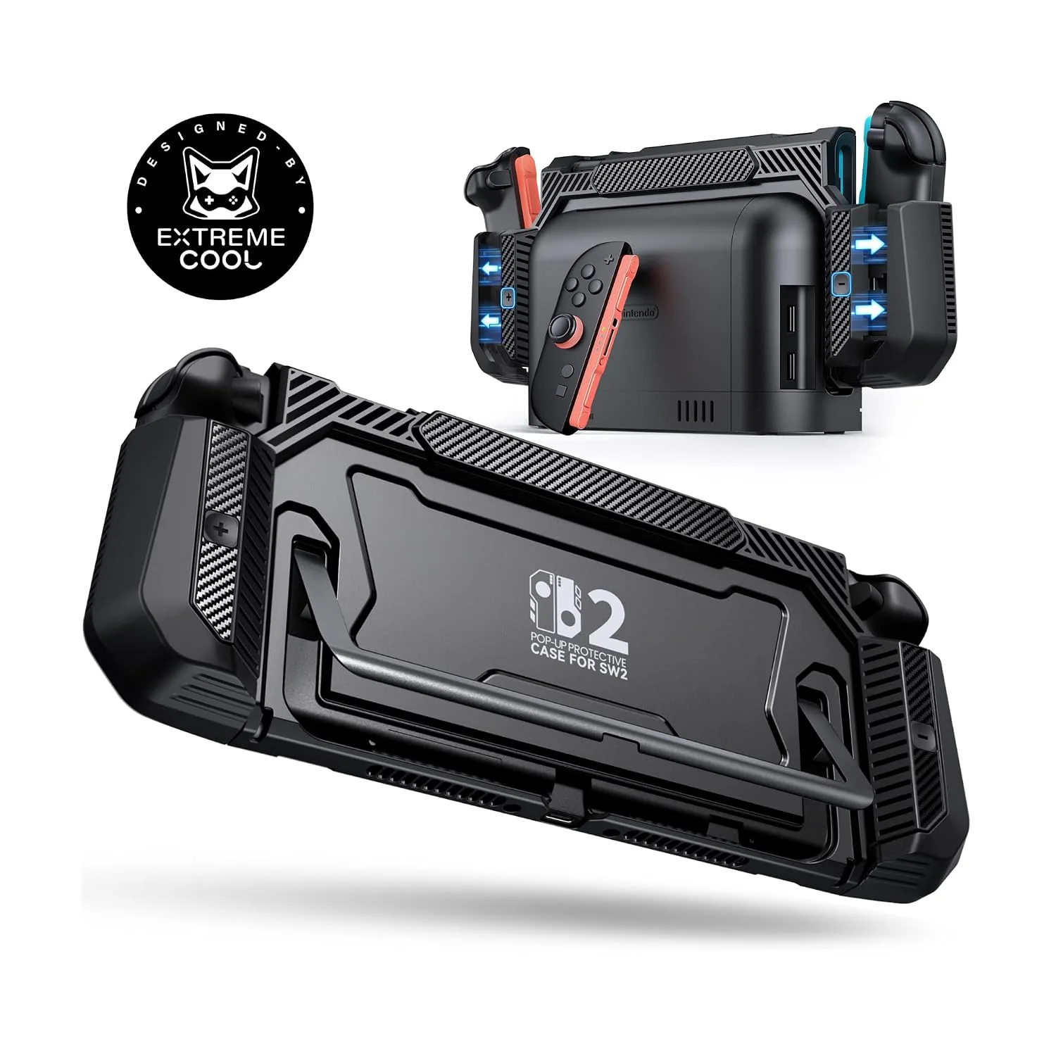 Funda protectora NinABXY para Nintendo Switch 2 transparente con liberación rápida Joy-Con