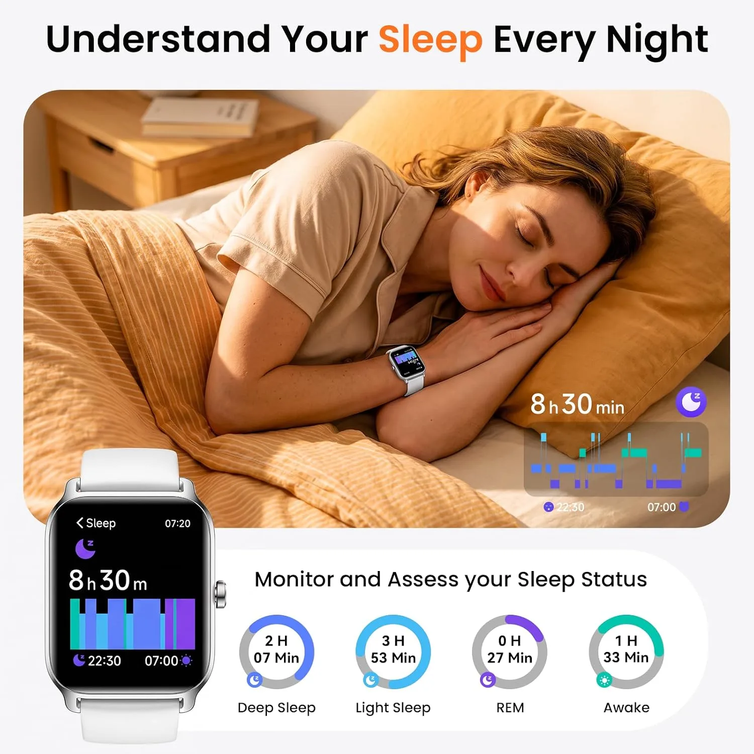 Fitpolo Smart Watch for Men Women with Bluetooth Call, Alexa Built-in 1.8" Blood Oxygen Heart Rate Sleep Fitness Watch, 100 Sports Modes Smartwatch, Activity Tracker for Android iOS Phone