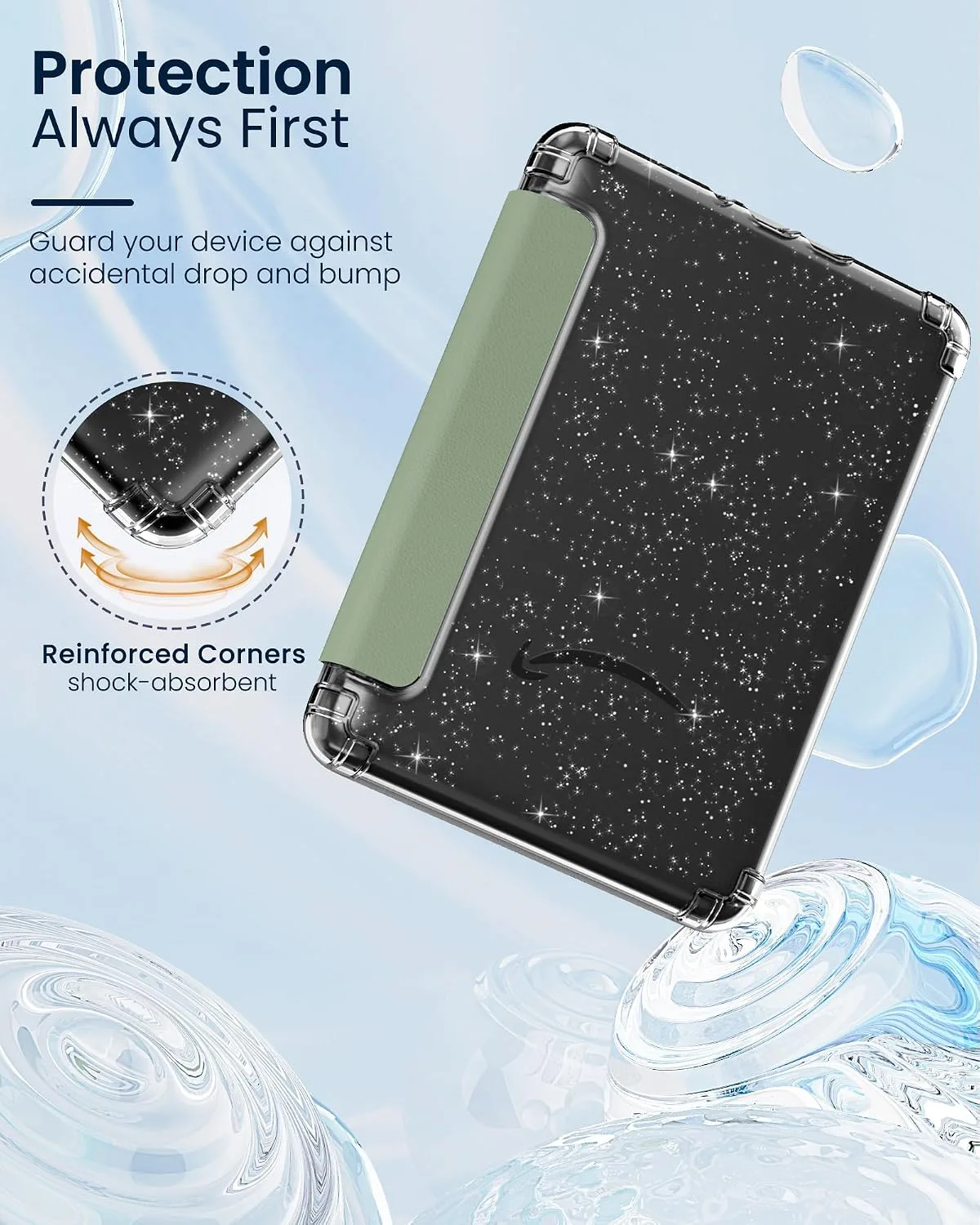 MoKo Case for 7" Kindle Paperwhite 12th Gen & Colorsoft 2024, Celadon