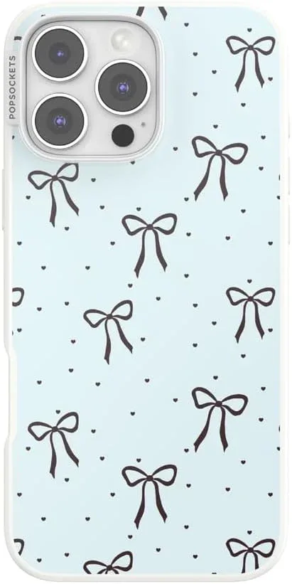 PopSockets iPhone 16 Pro Max Phone Case w/MagSafe Grip- Tiny Bows