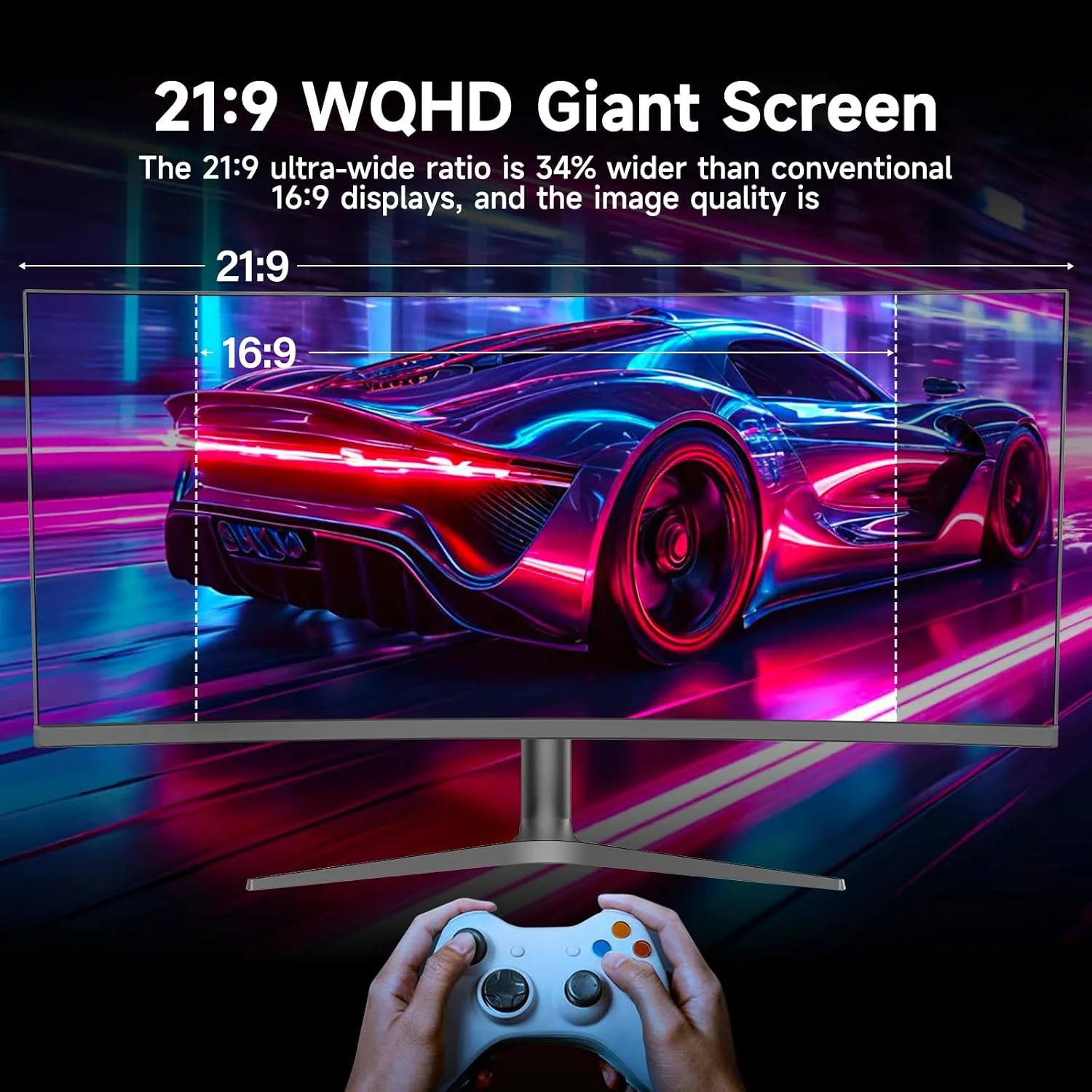 Gawfolk 37.5 Inch Gaming Curved Monitor 3840×1600p 144Hz PC Monitor