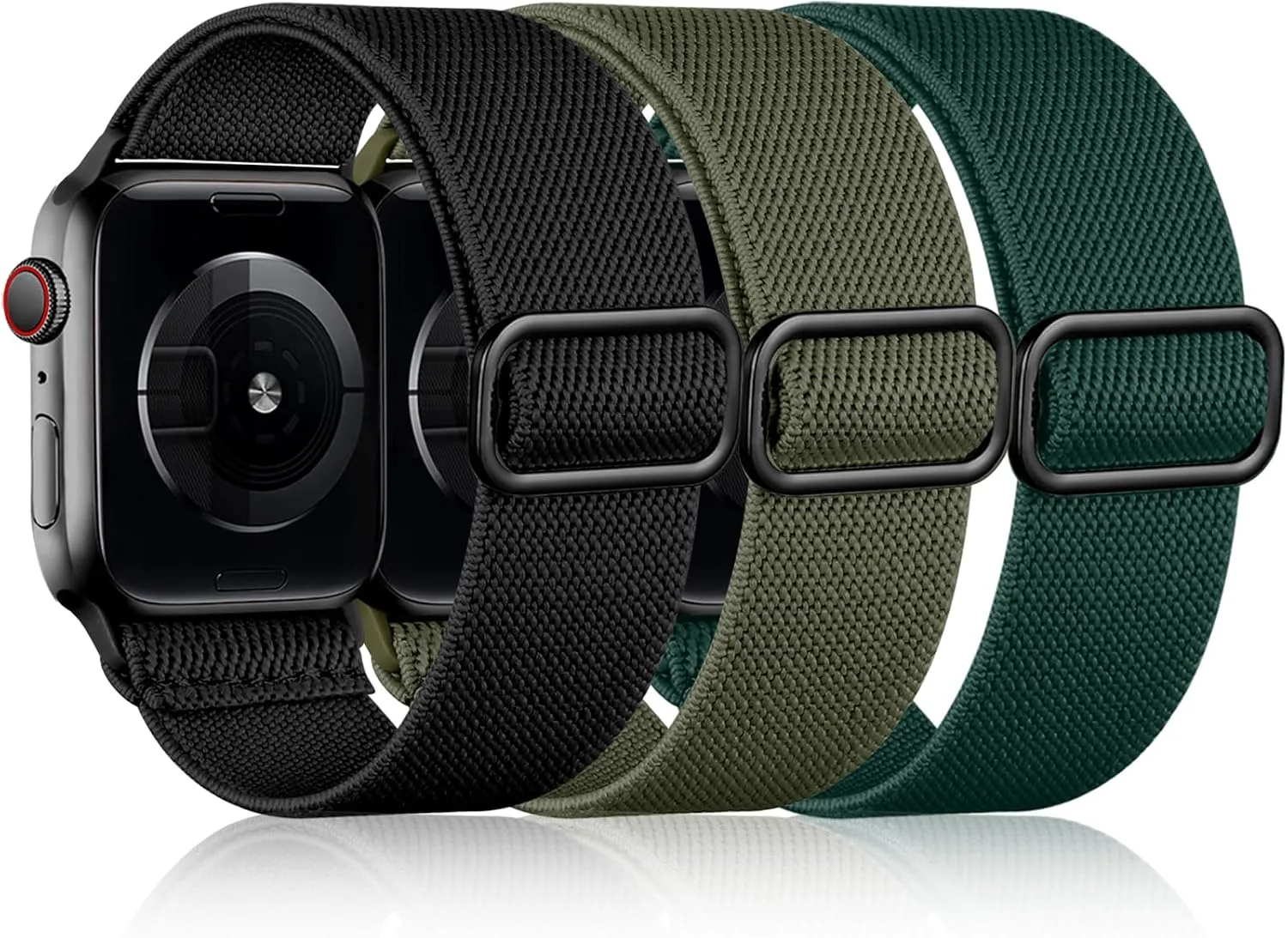 Correas DaQin 3 Pack Nylon Elástico Compatible con Apple Watch