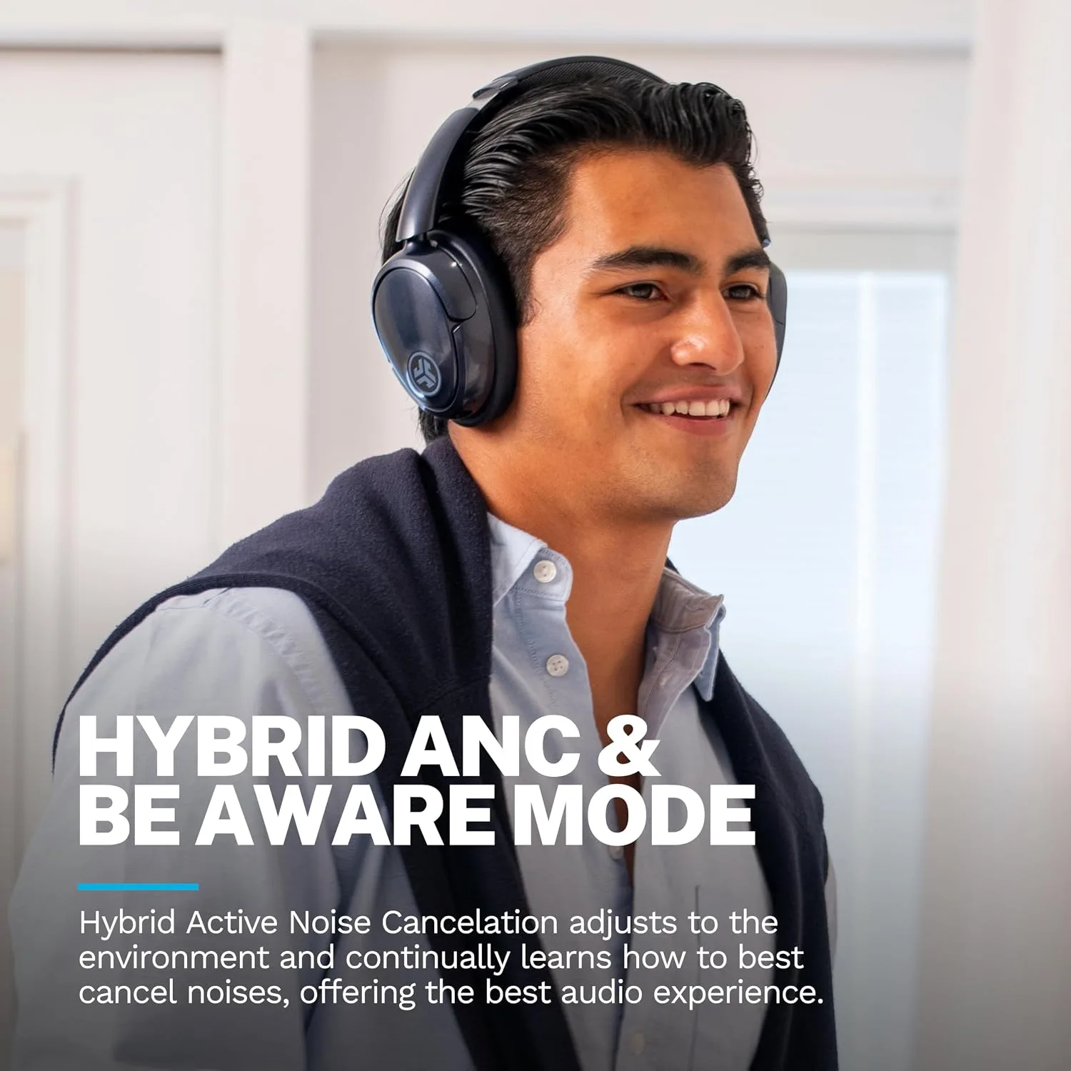 JLab JBuds Lux ANC Jelle Wireless Over-Ear Headphones, Royal Caviar