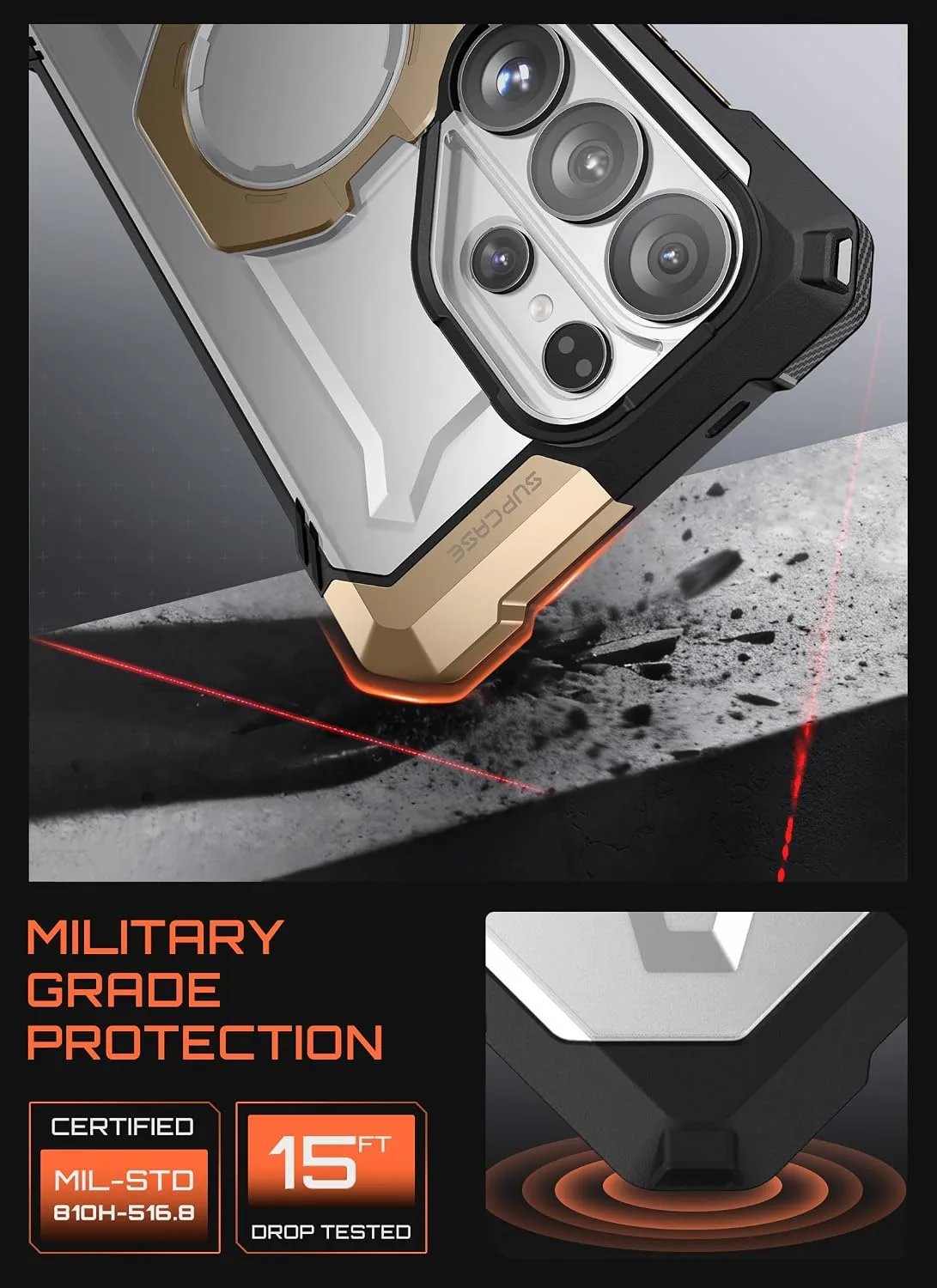 SUPCASE for Samsung Galaxy S26 Ultra Case with Built-in Stand, Desert