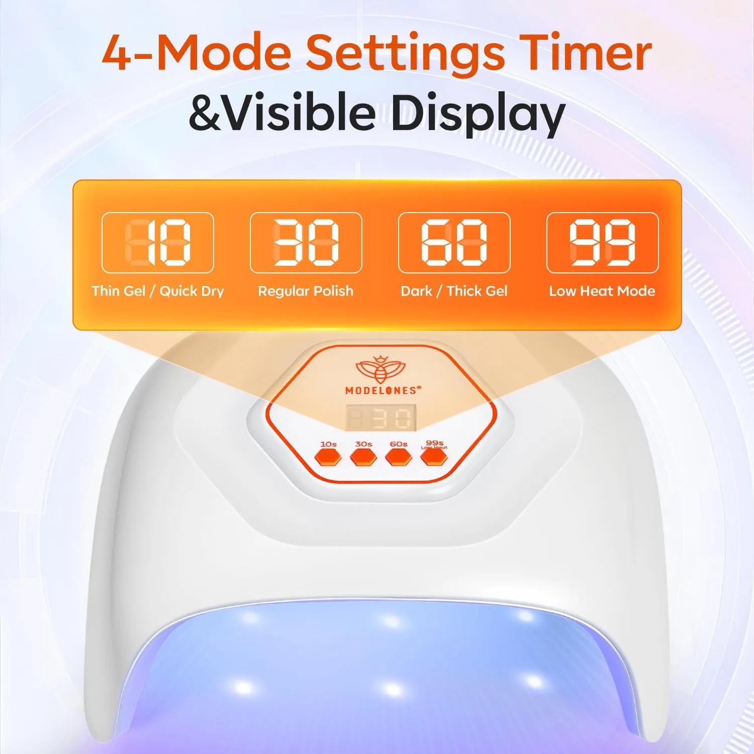 modelones UV Light for Gel Nail, Professional 48W UV LED Nail Lamp