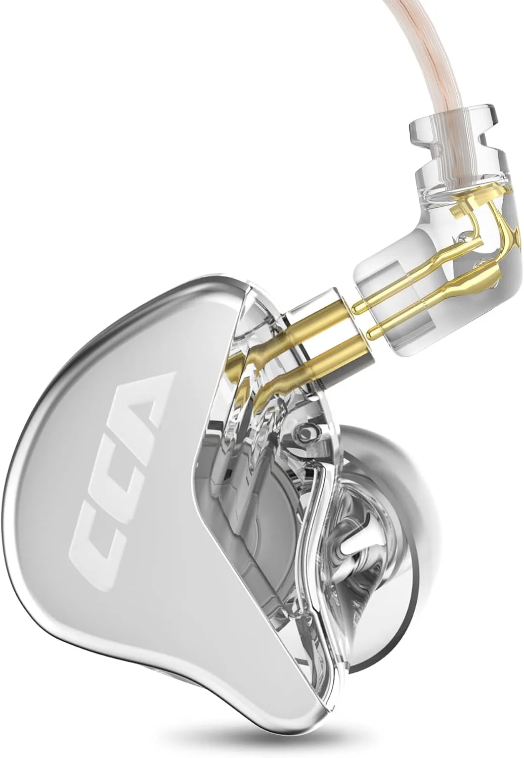CCA CRA in Ear Monitor Headphones, Ultra-Thin Diaphragm Dynamic Driver IEM Earphones, Clear Sound & Deep Bass, Wired Gaming Earbuds with Tangle-Free Detachable Cable for Singer Musicians Drummers DJ