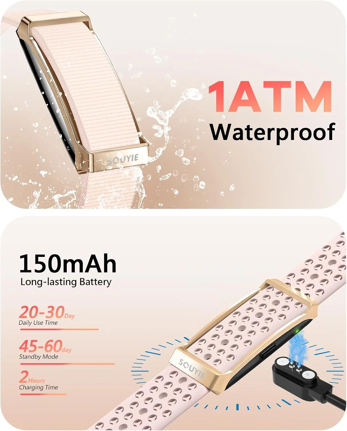 Smart Bracelet for Women, 24/7 Wearable Health Activity Fitness Trackers