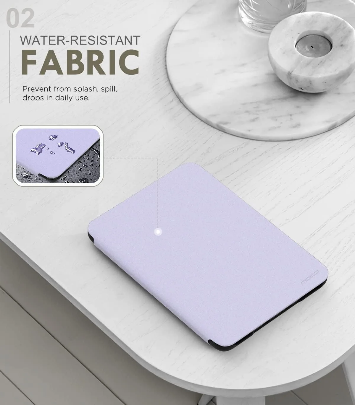 MoKo Case Fits 6" Kindle Basic 11th Generation 2024/2022, Taro Purple