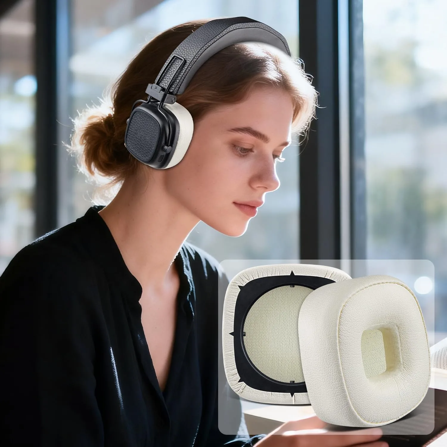 SOULWIT Earpads for Marshall Major V - Cream
