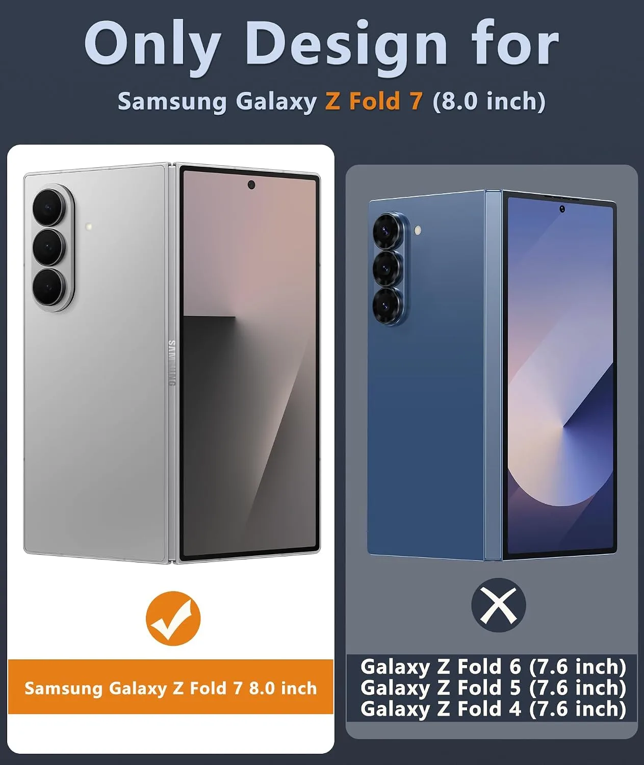 FNTCASE for Samsung Galaxy Z Fold 7 Case Magnetic with Hinge Protection