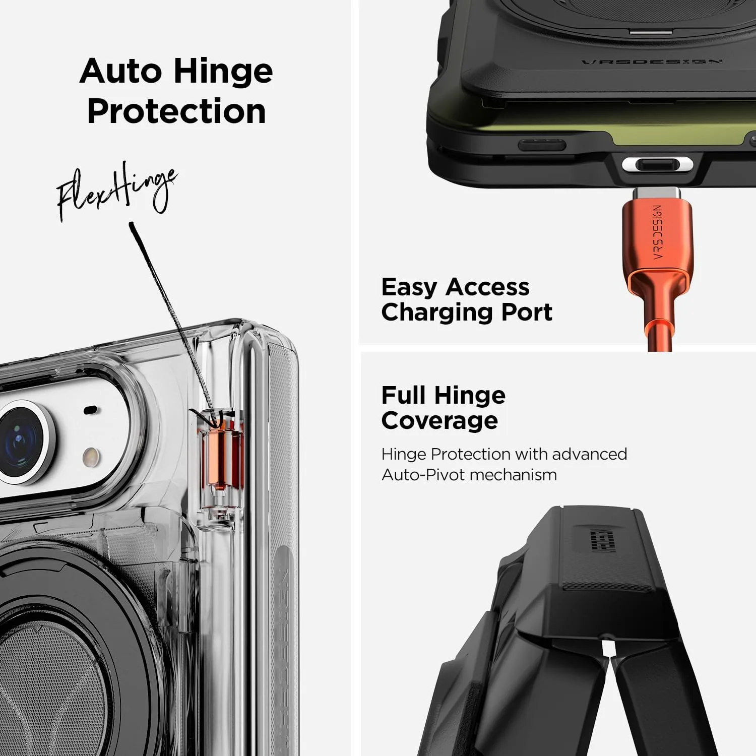 VRS DESIGN Damda Glide Hybrid for iPhone Duo Case - Matte Black