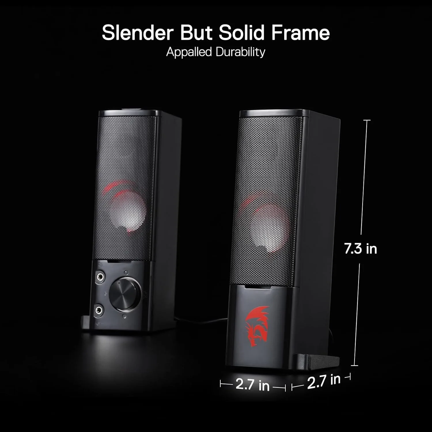 Redragon GS550 PC Gaming Speakers 2.0 Channel Stereo Enhanced Sound, Black
