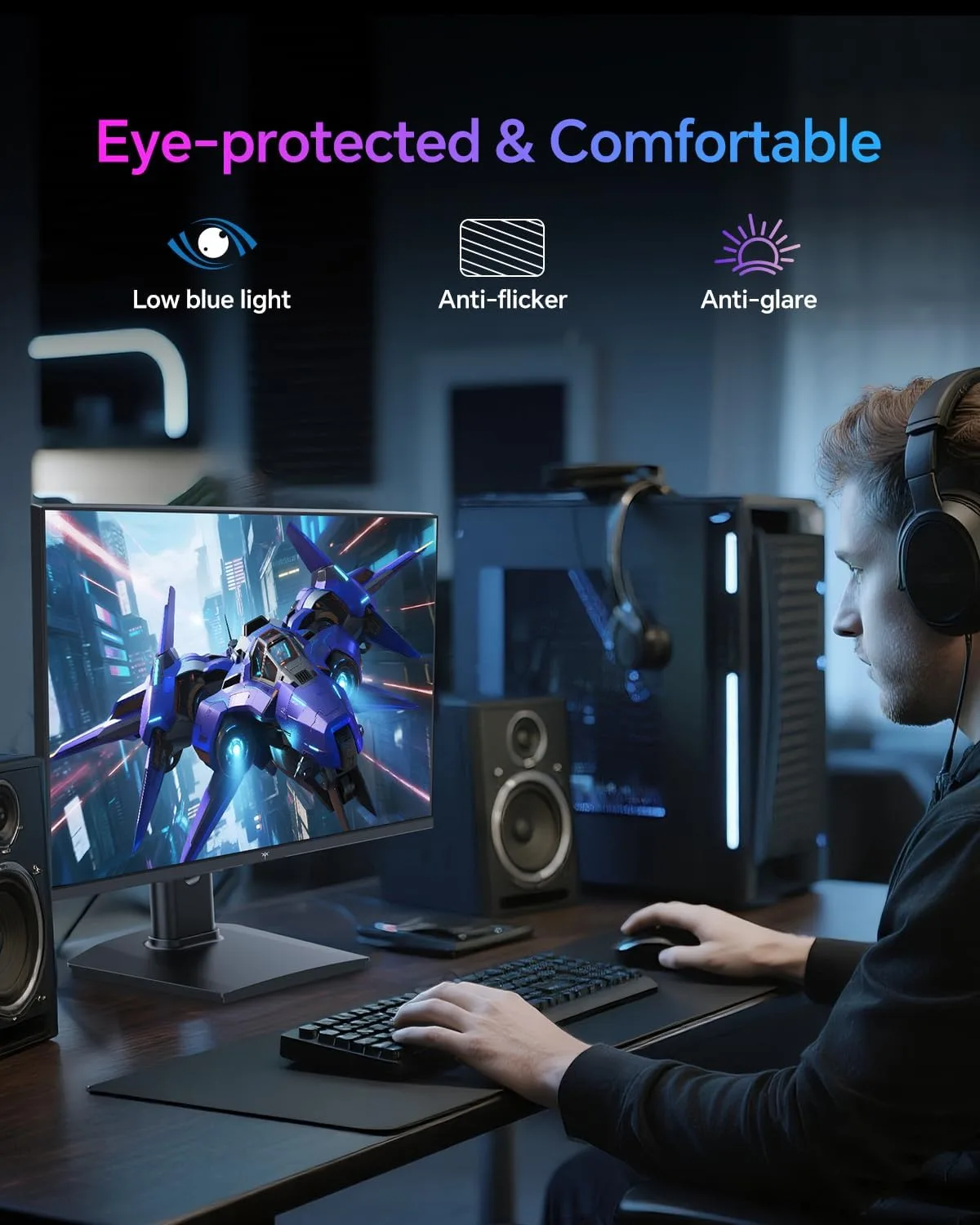 KTC 24 Inch Gaming Monitor 180Hz - 1440P Computer Monitors, Fast IPS H24T7